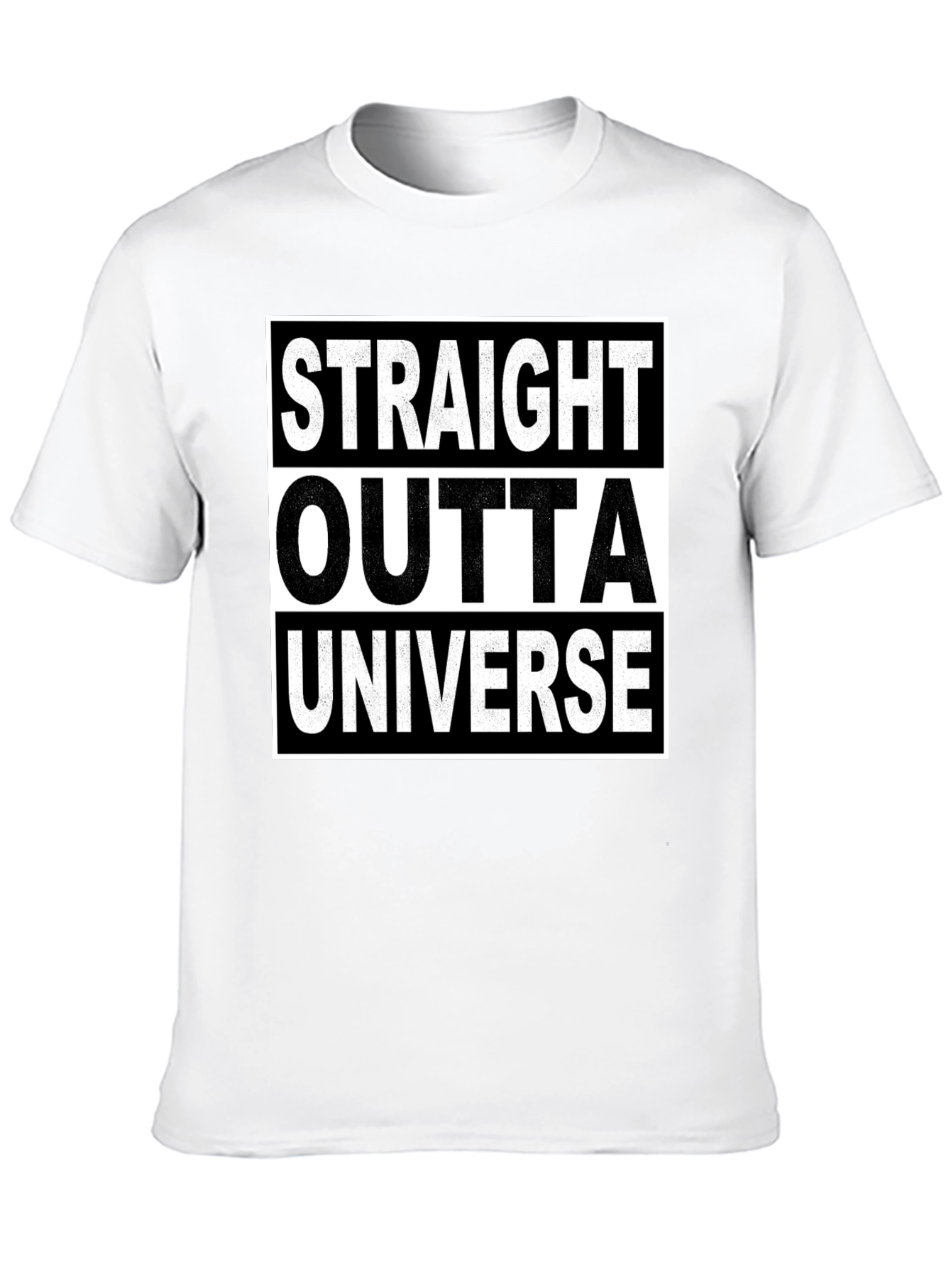 Black Straight Outta Universe T-Shirt view 10