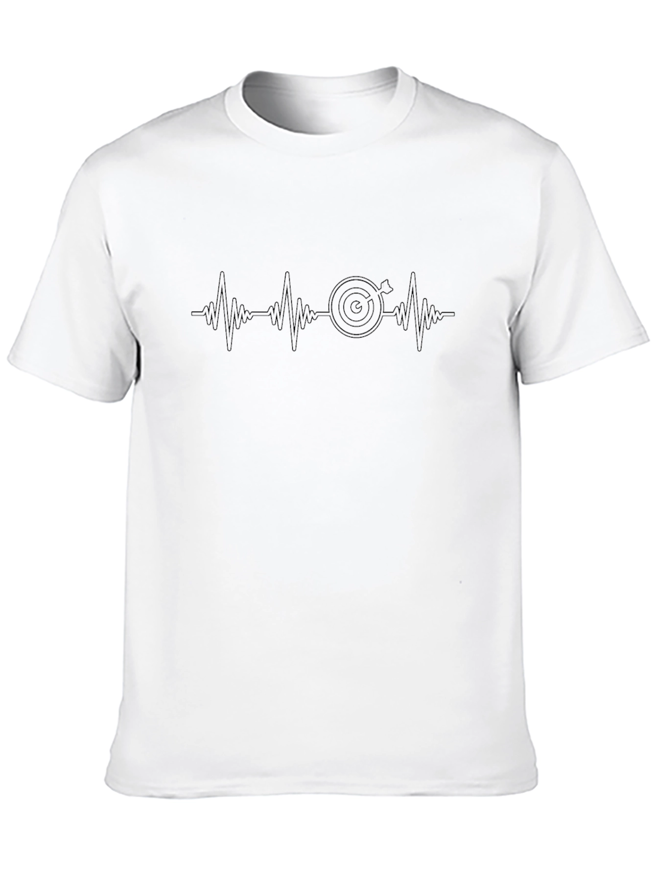 Black Archer Heartbeat T-Shirt - Bullseye Target Tee view 10