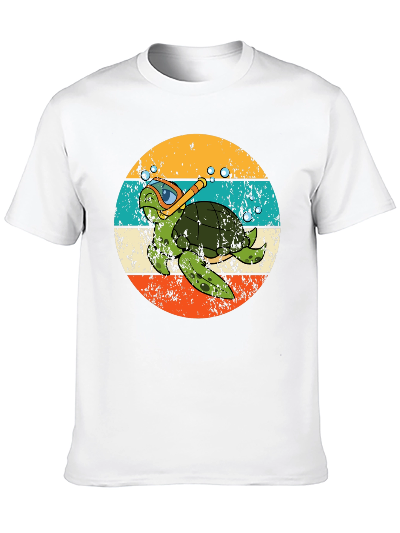 Diving Turtle Graphic Tee - Vintage Style - 10