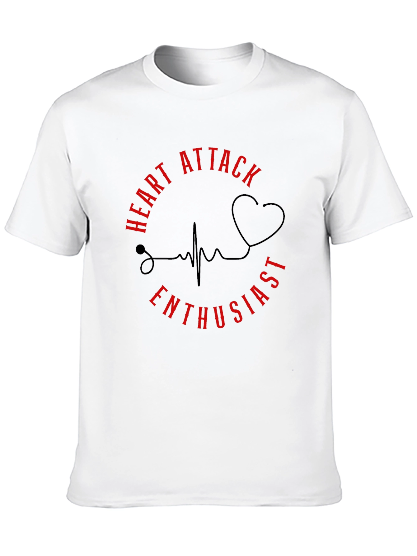 Black Heart Attack Enthusiast Graphic Tee - Medical Humor Shirt view 10