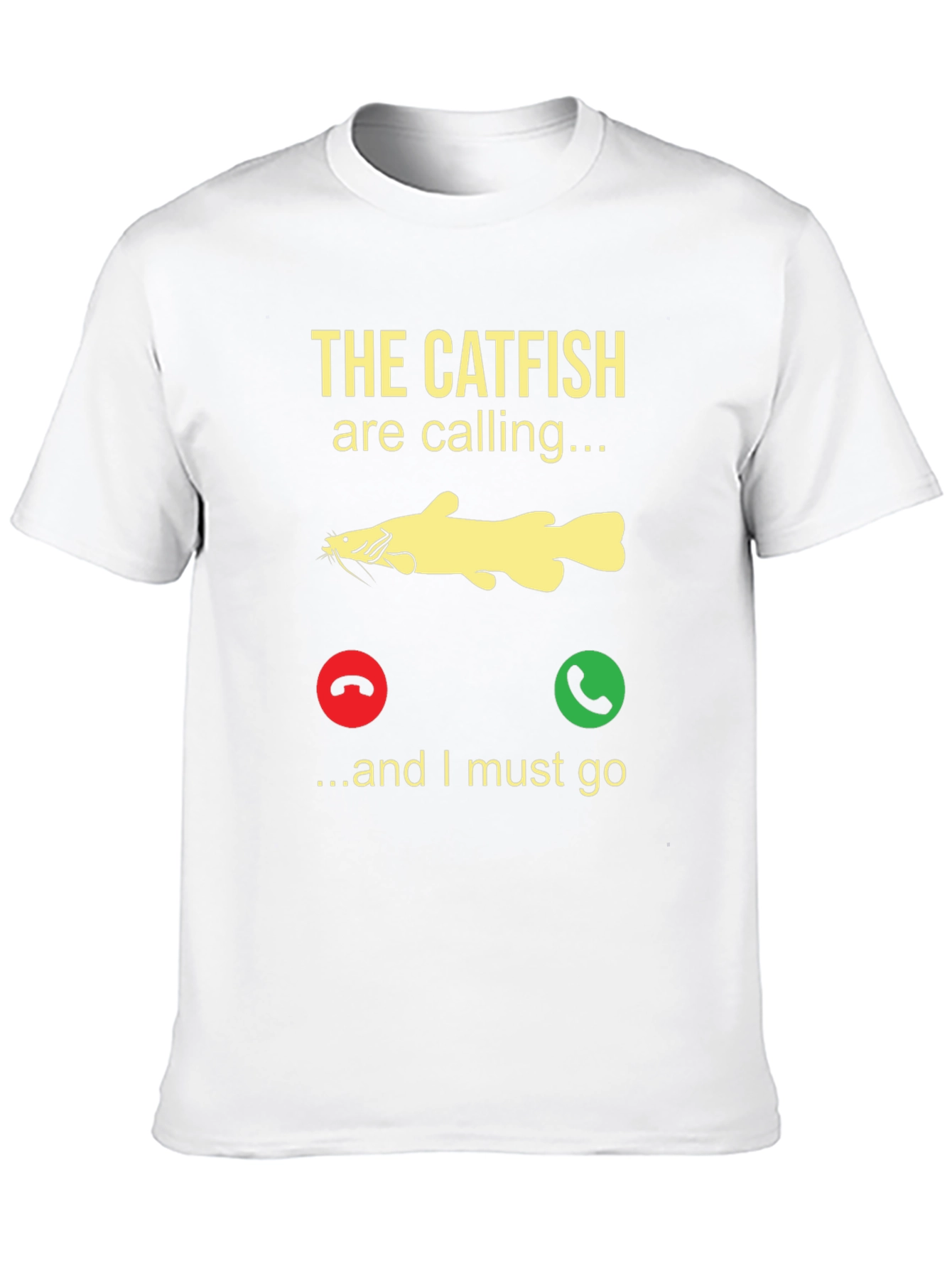 Black Catfish Calling T-Shirt - Fishing Humor Tee view 10