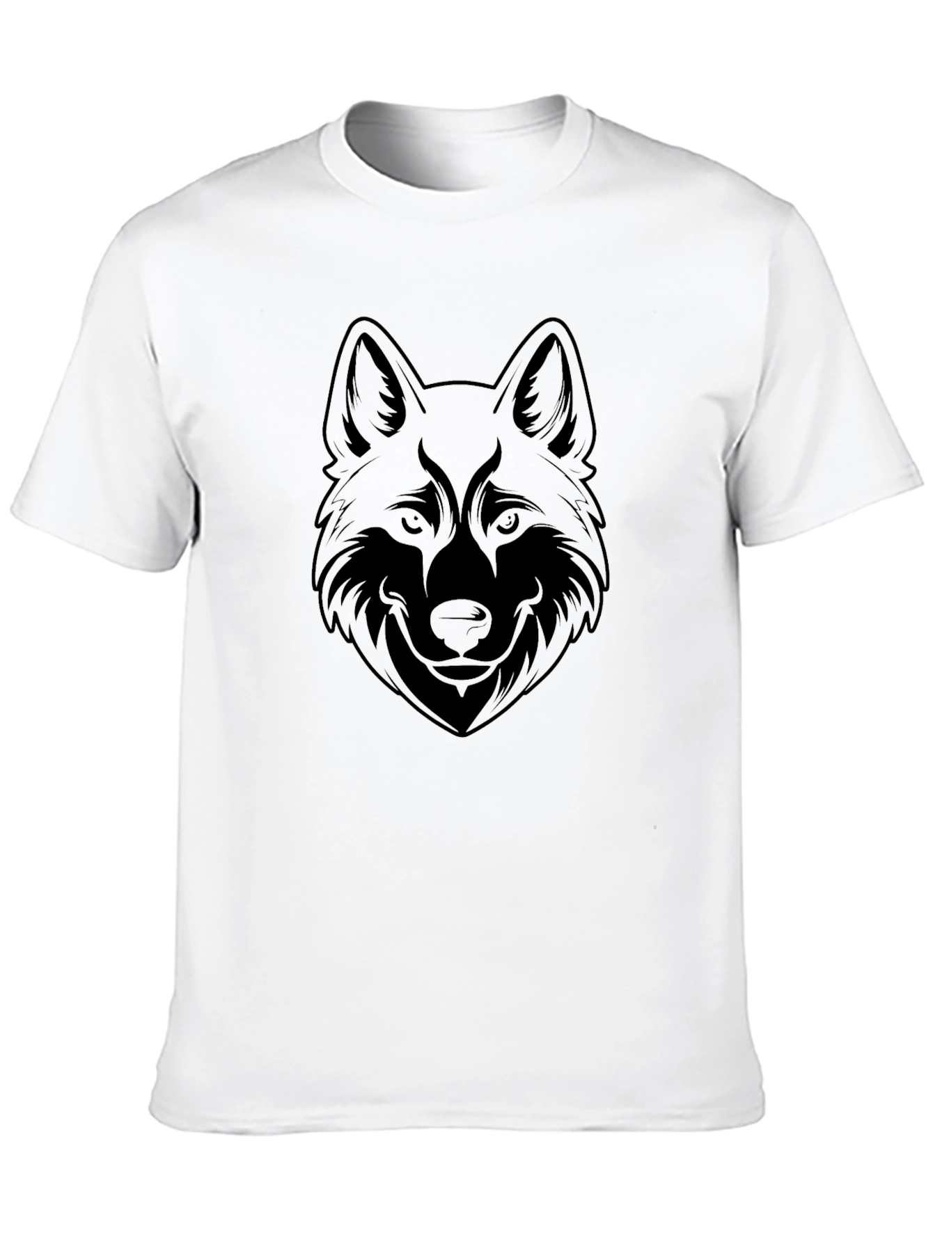 Black Black Wolf Graphic Tee - Men's Casual Style view 10