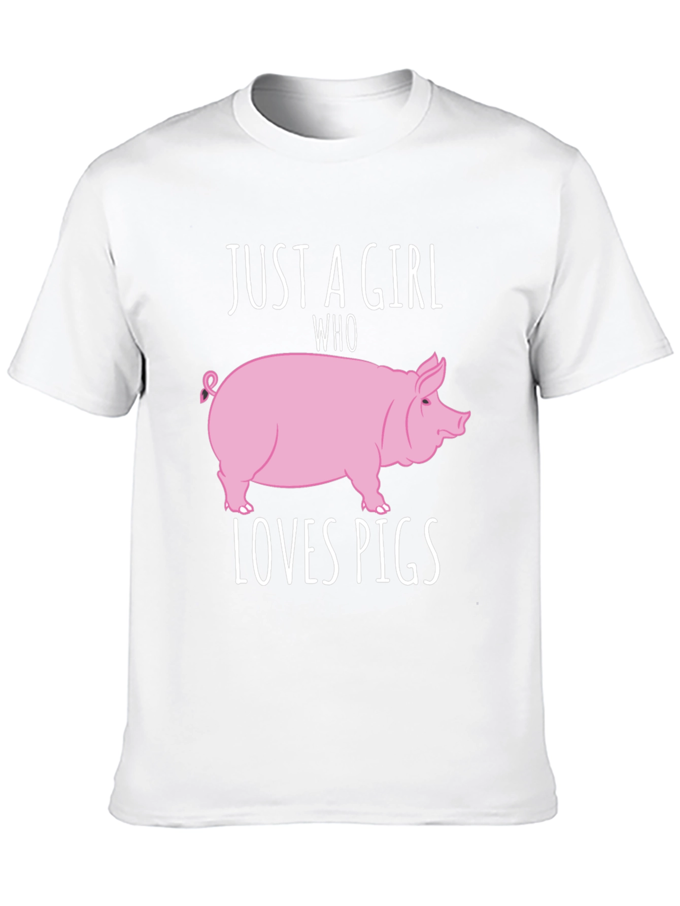Black Just A Girl Who Loves Pigs T-Shirt view 10