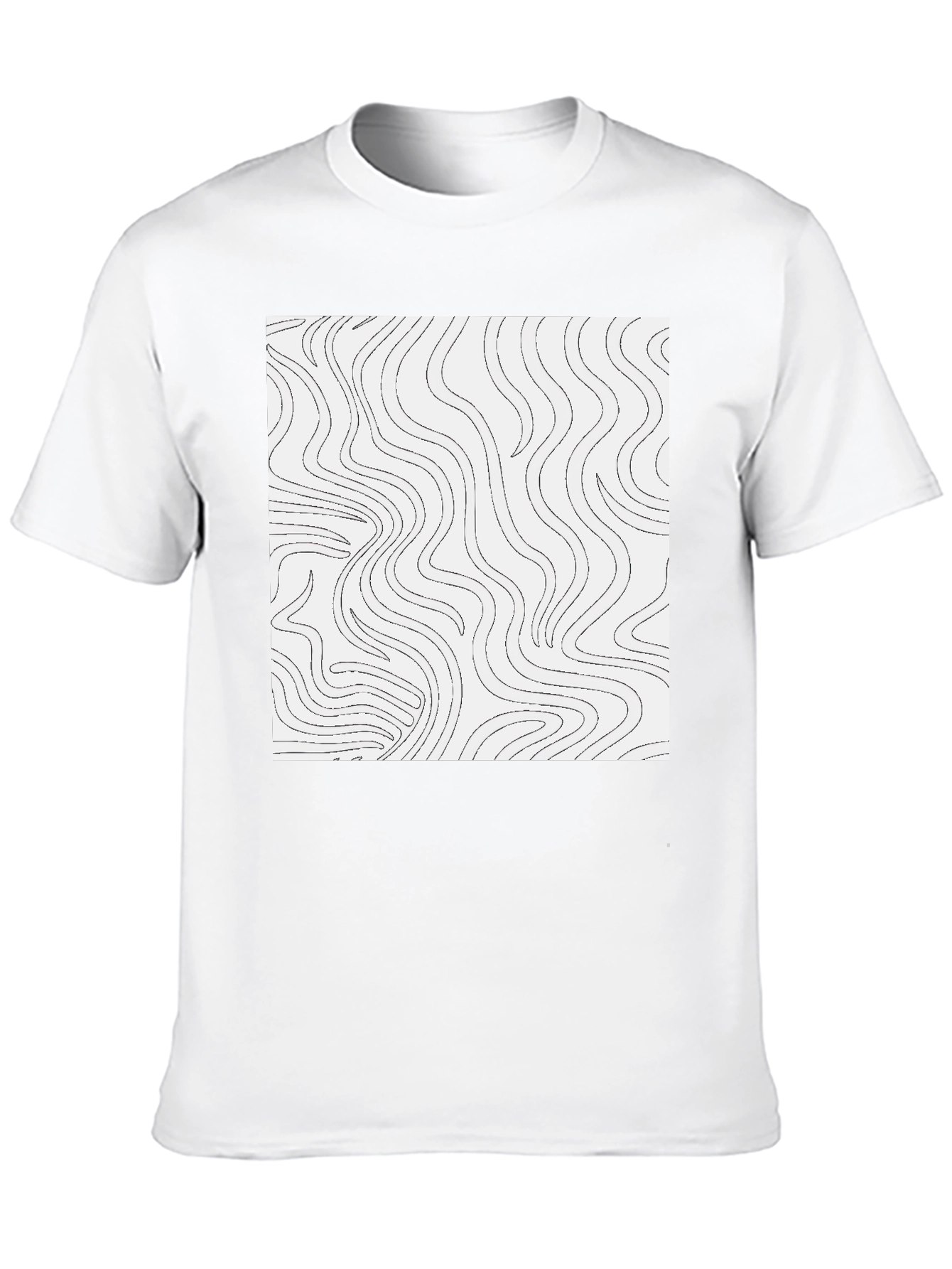 Abstract Lines Graphic Tee - Black - 10