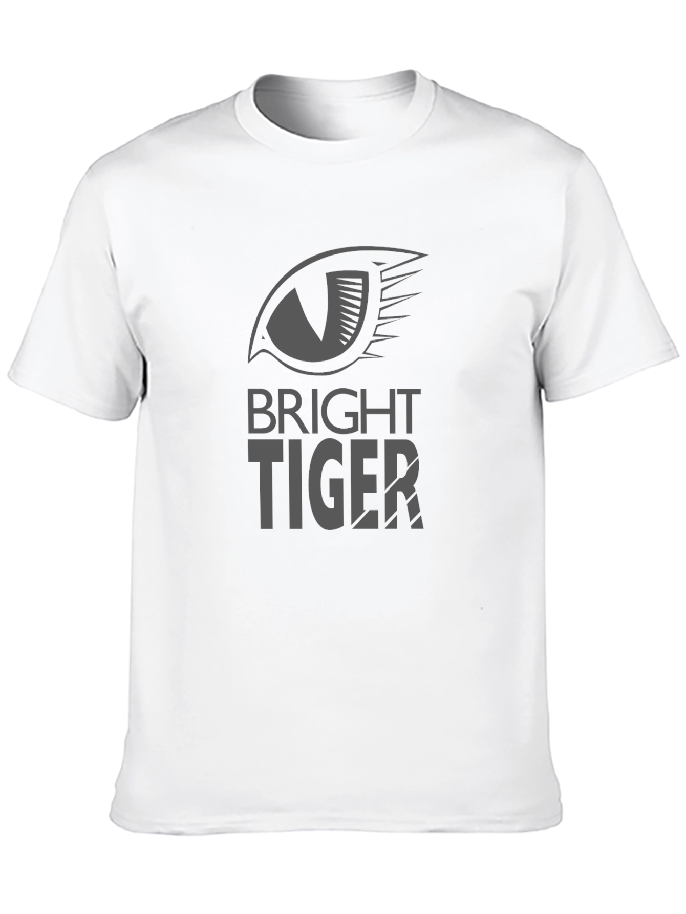 Black Bright Tiger Graphic Tee - Modern Black T-Shirt view 10