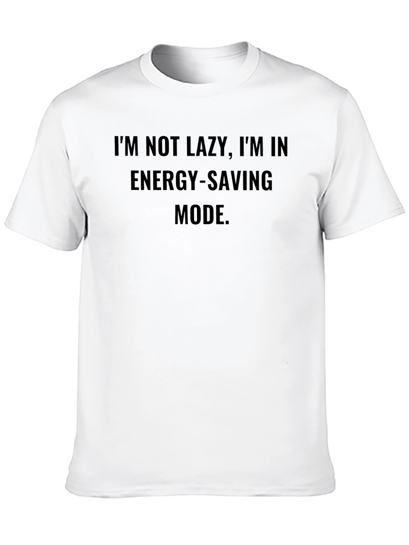 Black Funny Energy-Saving Mode Graphic Tee view 10