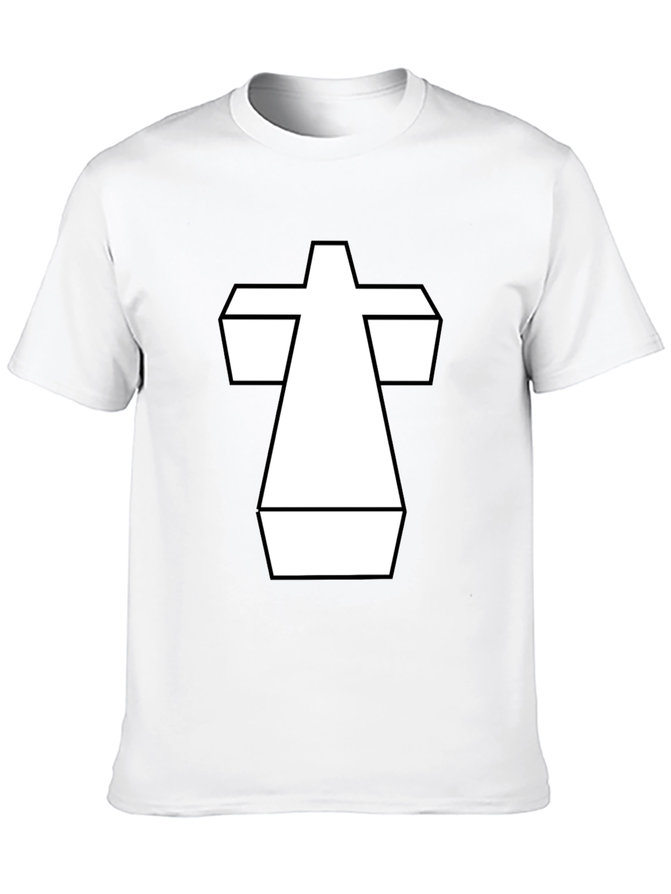 Black Abstract Graphic Black T-Shirt view 10