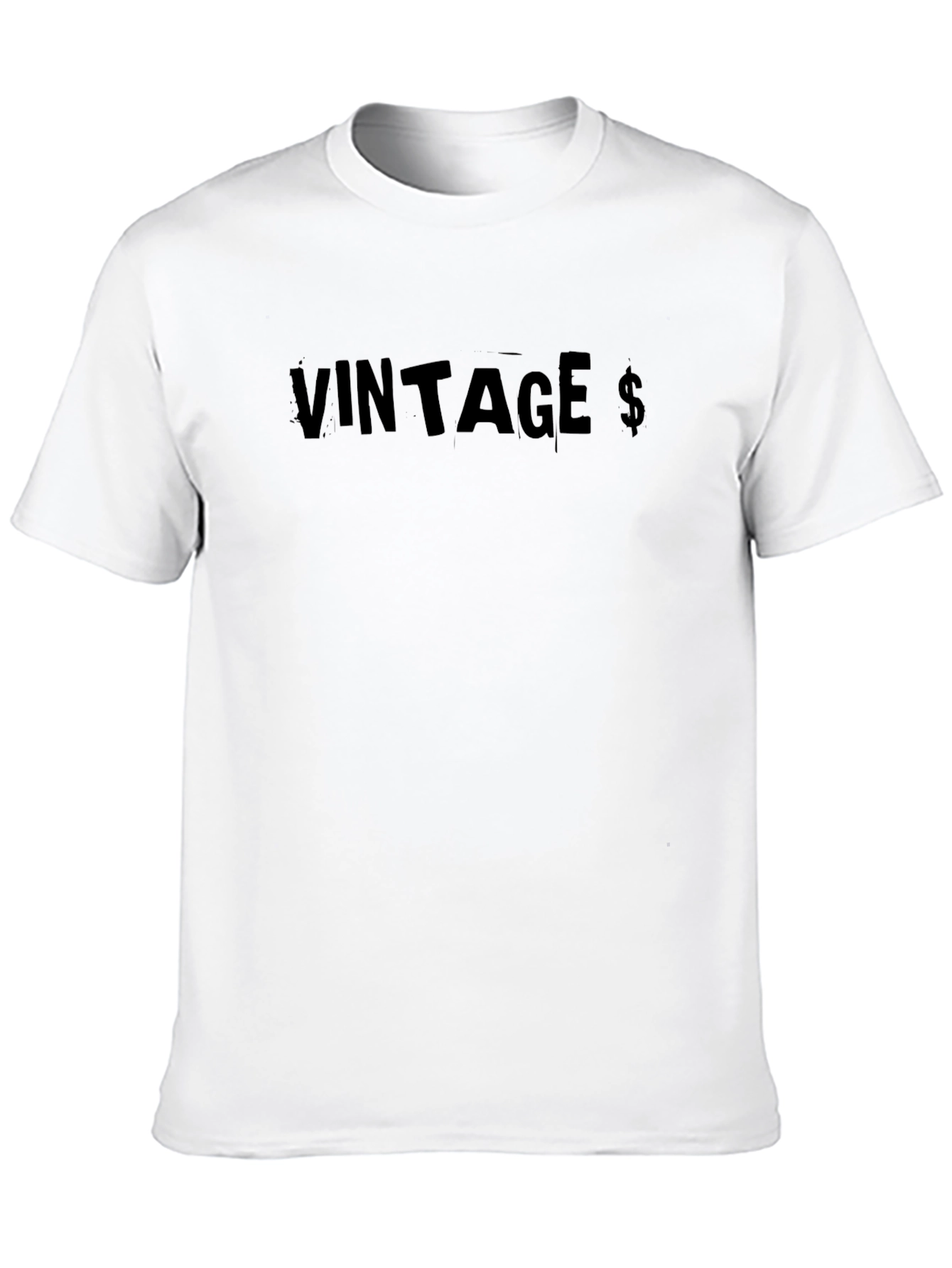 Black Vintage Style Black T-Shirt view 10