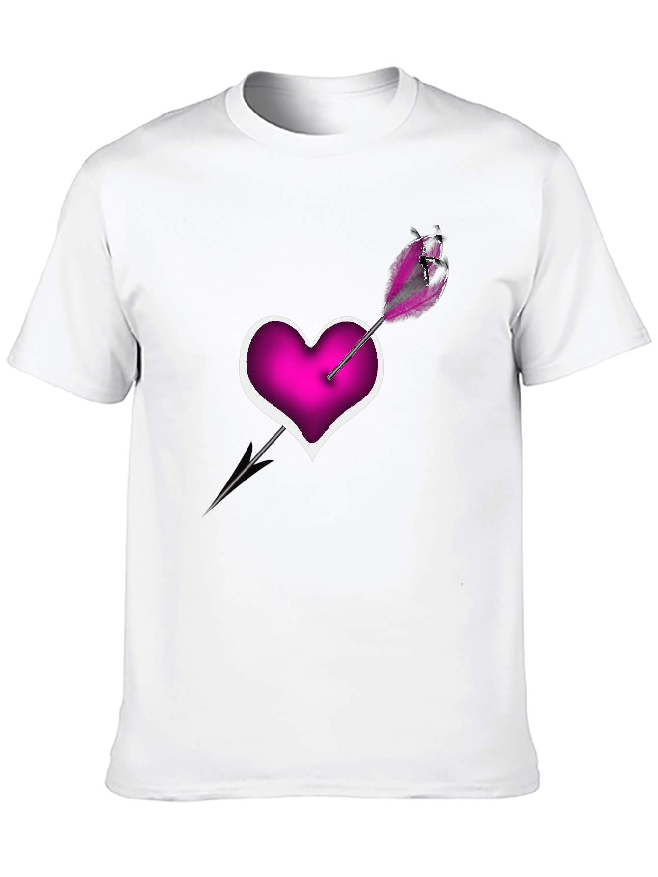 Black Heart Arrow T-Shirt - Modern Graphic Tee view 10
