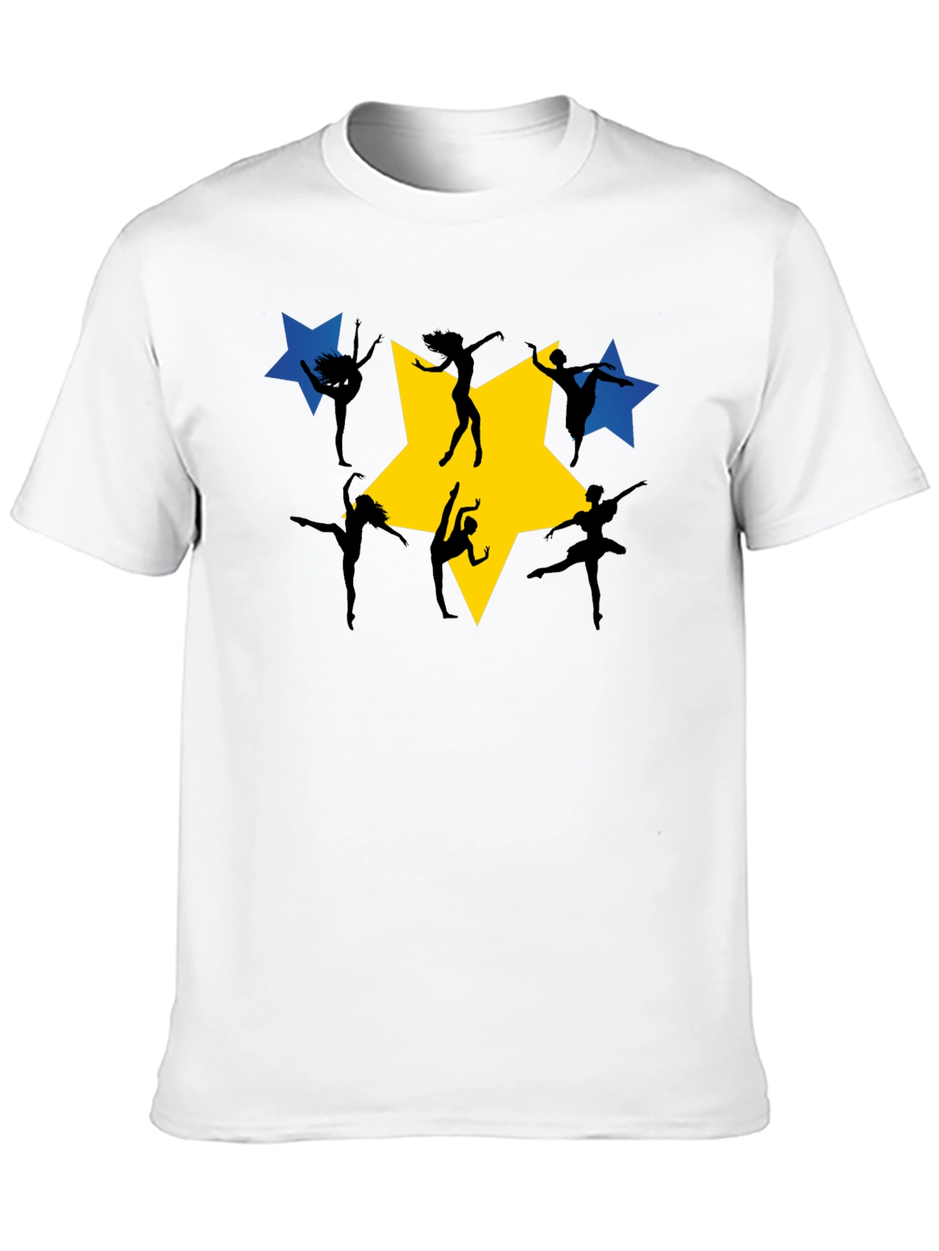 Black Dance Star Graphic Tee - Black Cotton T-Shirt view 10