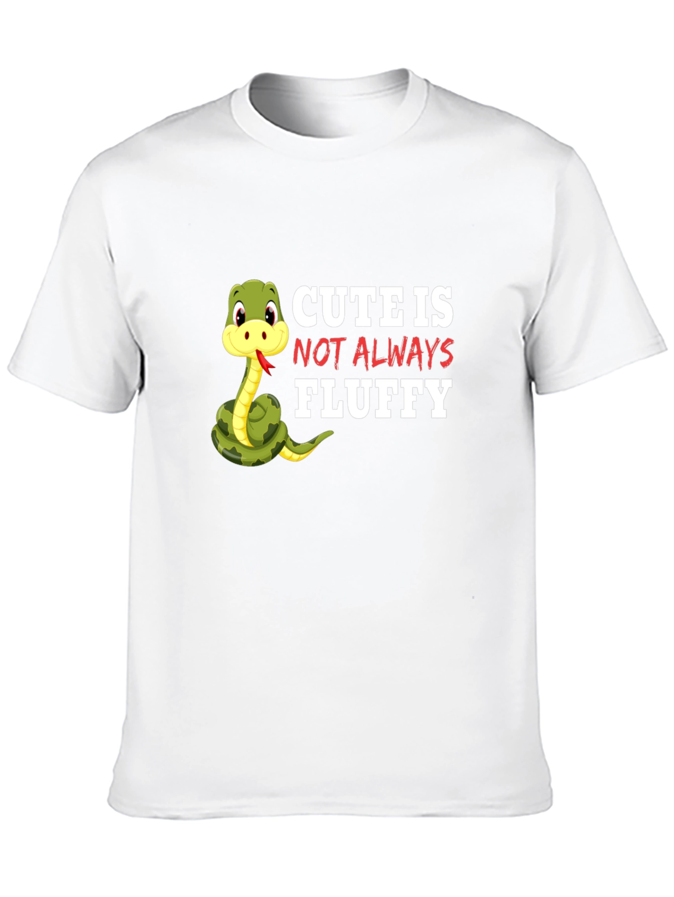 Black Cute Snake Graphic T-Shirt - Not Always Fluffy! view 10
