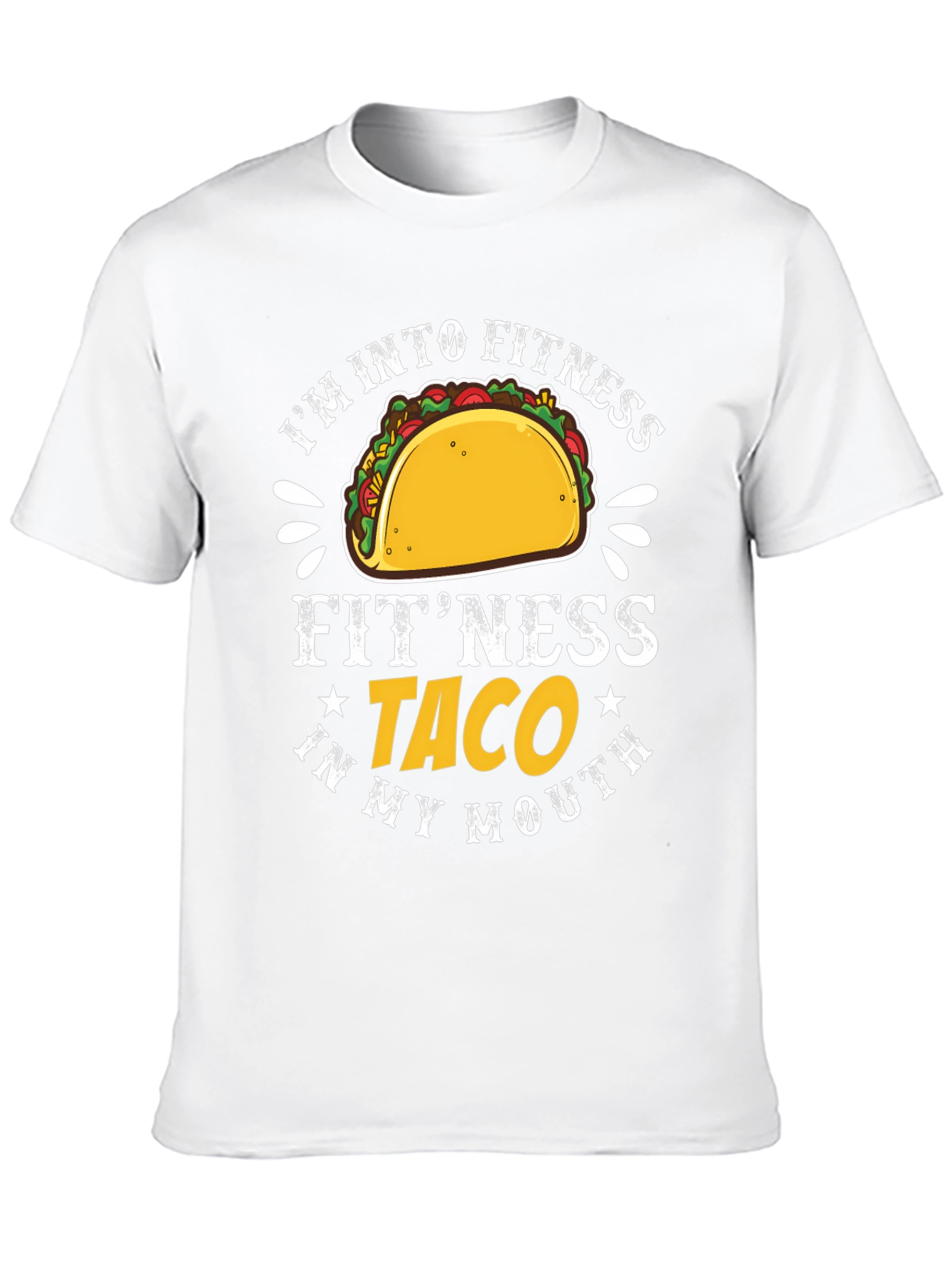 Black Fitness Taco Graphic T-Shirt - Humorous Tee view 10