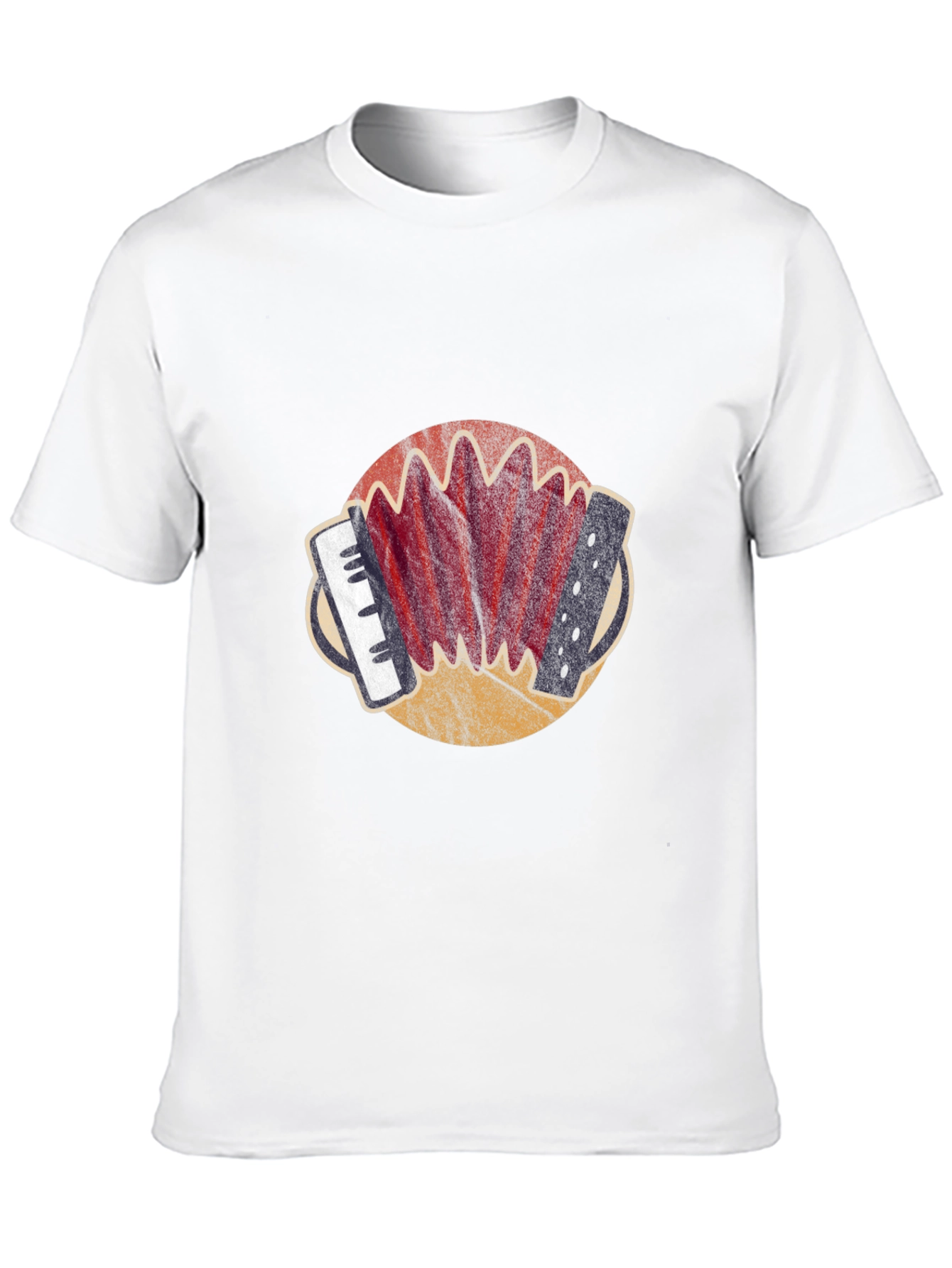 Black Retro Accordion Graphic T-Shirt view 10