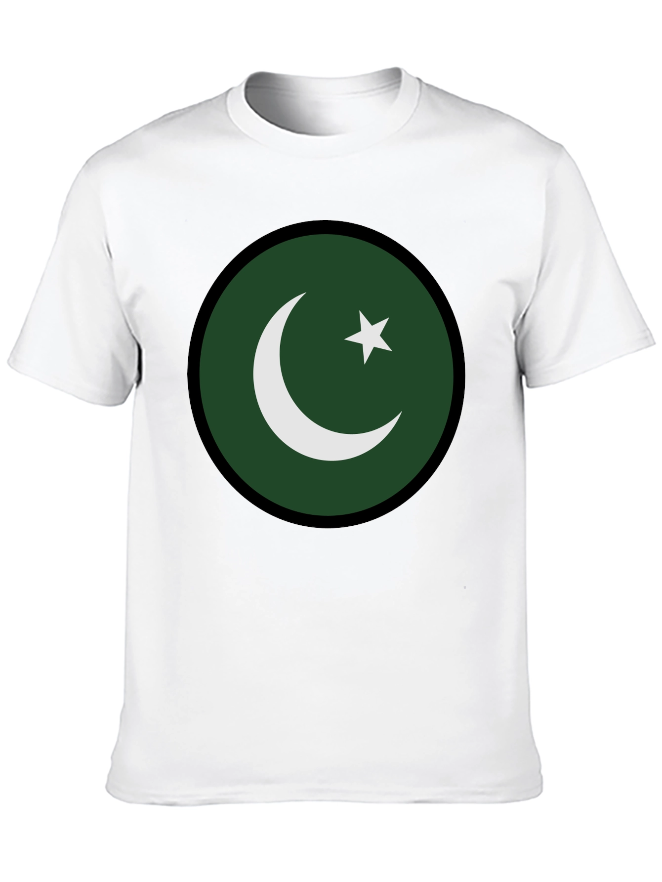 Black Pakistan Flag Graphic Tee - Men's Black T-Shirt view 10