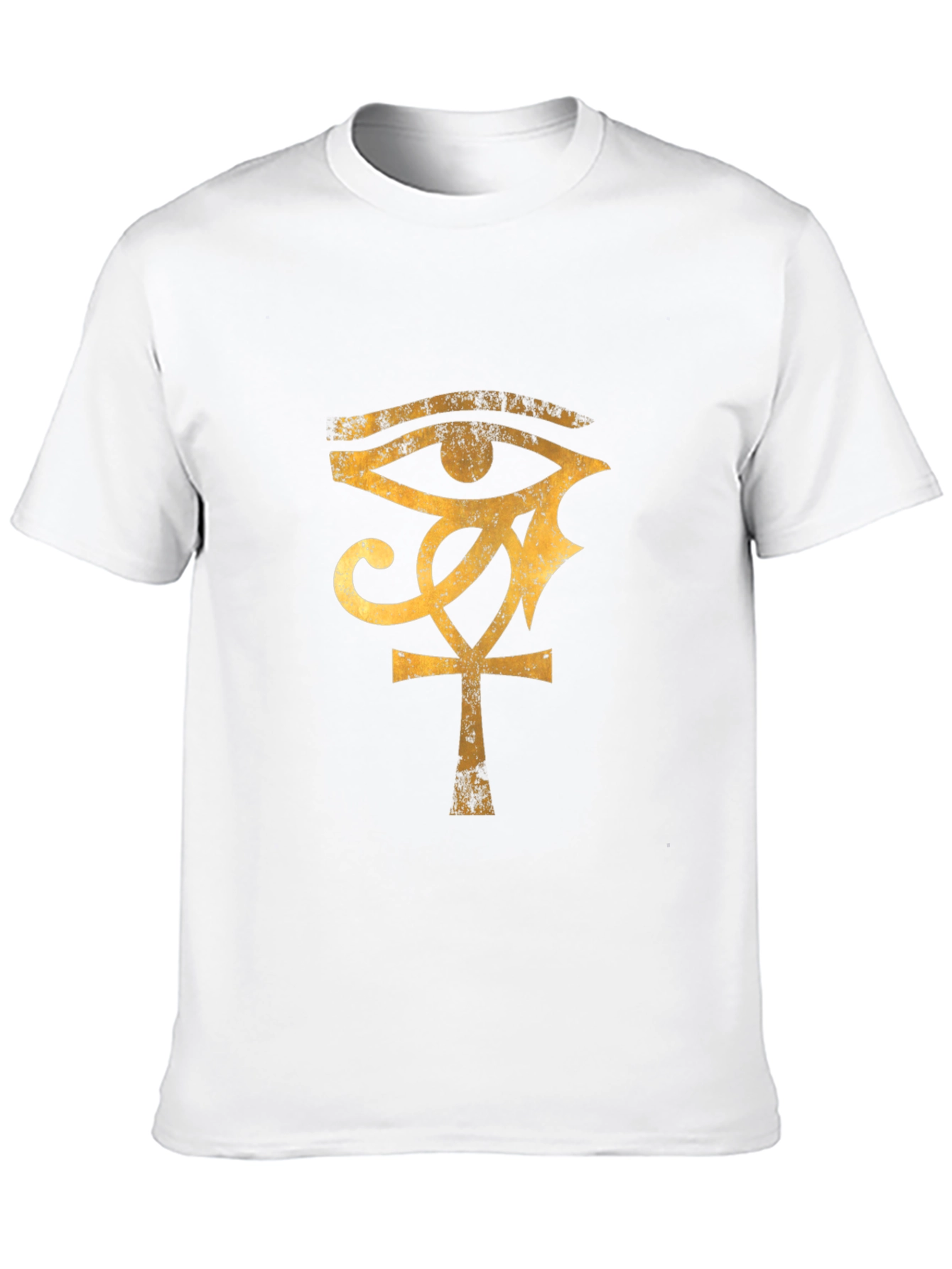 Black Eye of Ra Ankh Graphic T-Shirt - Black view 10