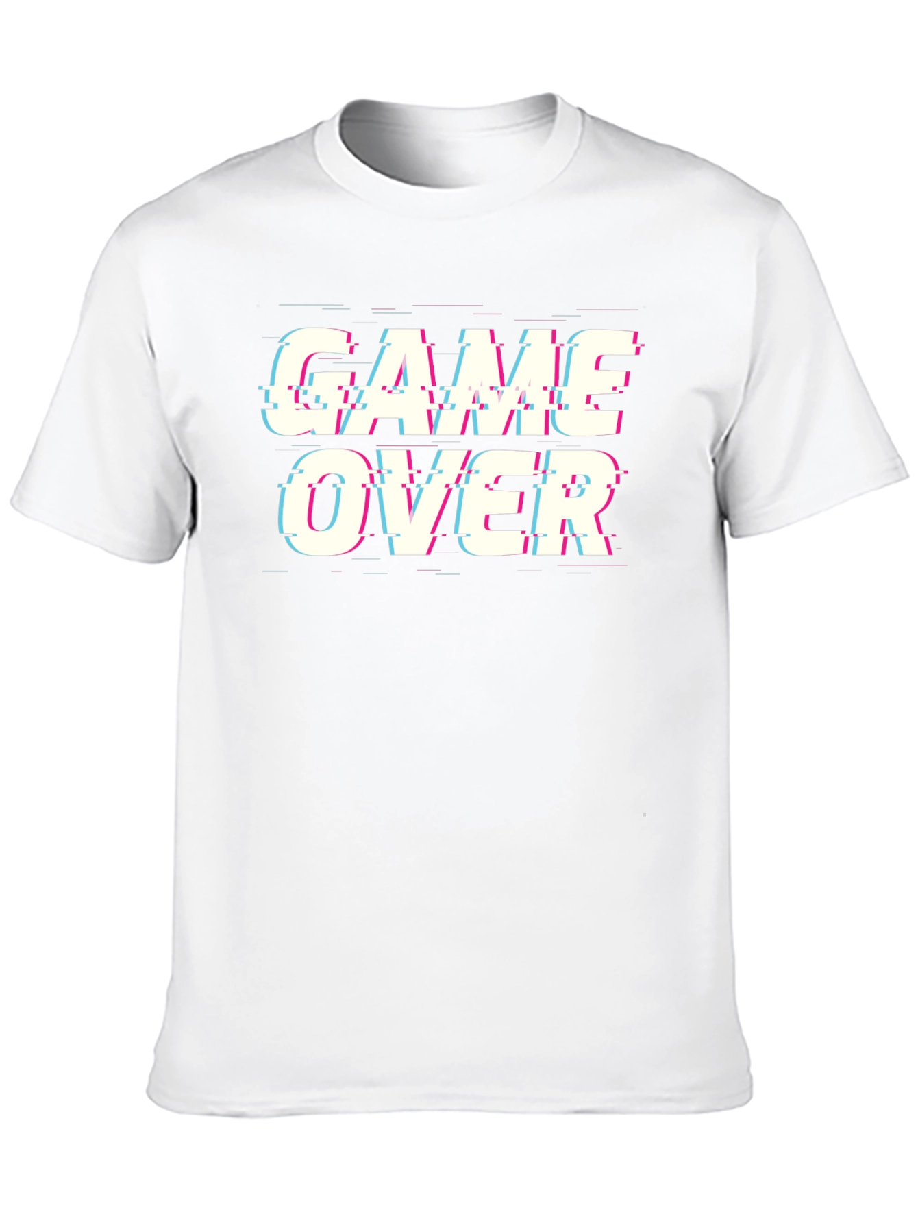 Black Game Over Glitch T-Shirt - Black Cotton Gamer Tee view 10