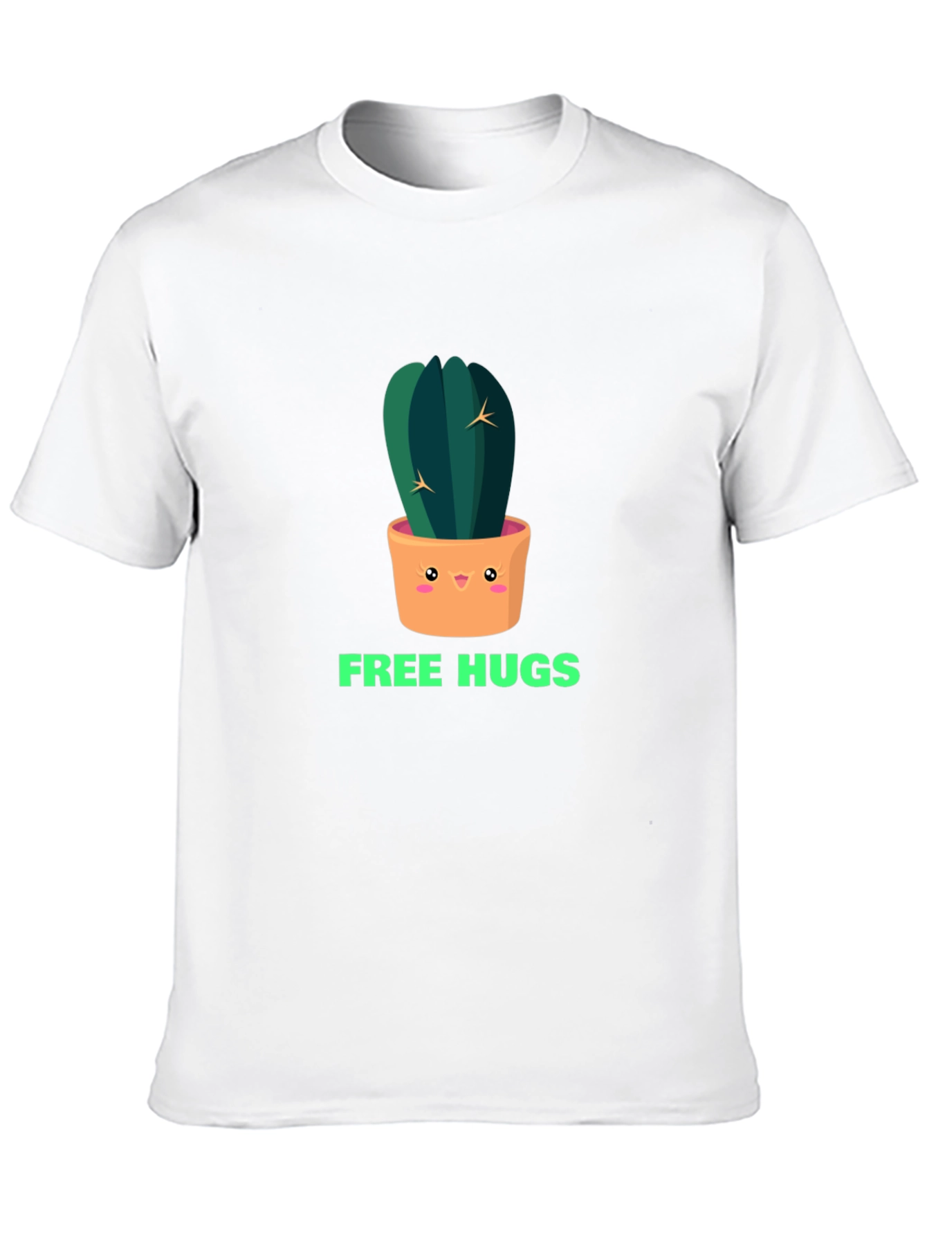 Black Cactus Free Hugs Graphic Tee - Trendy Unisex T-Shirt view 10