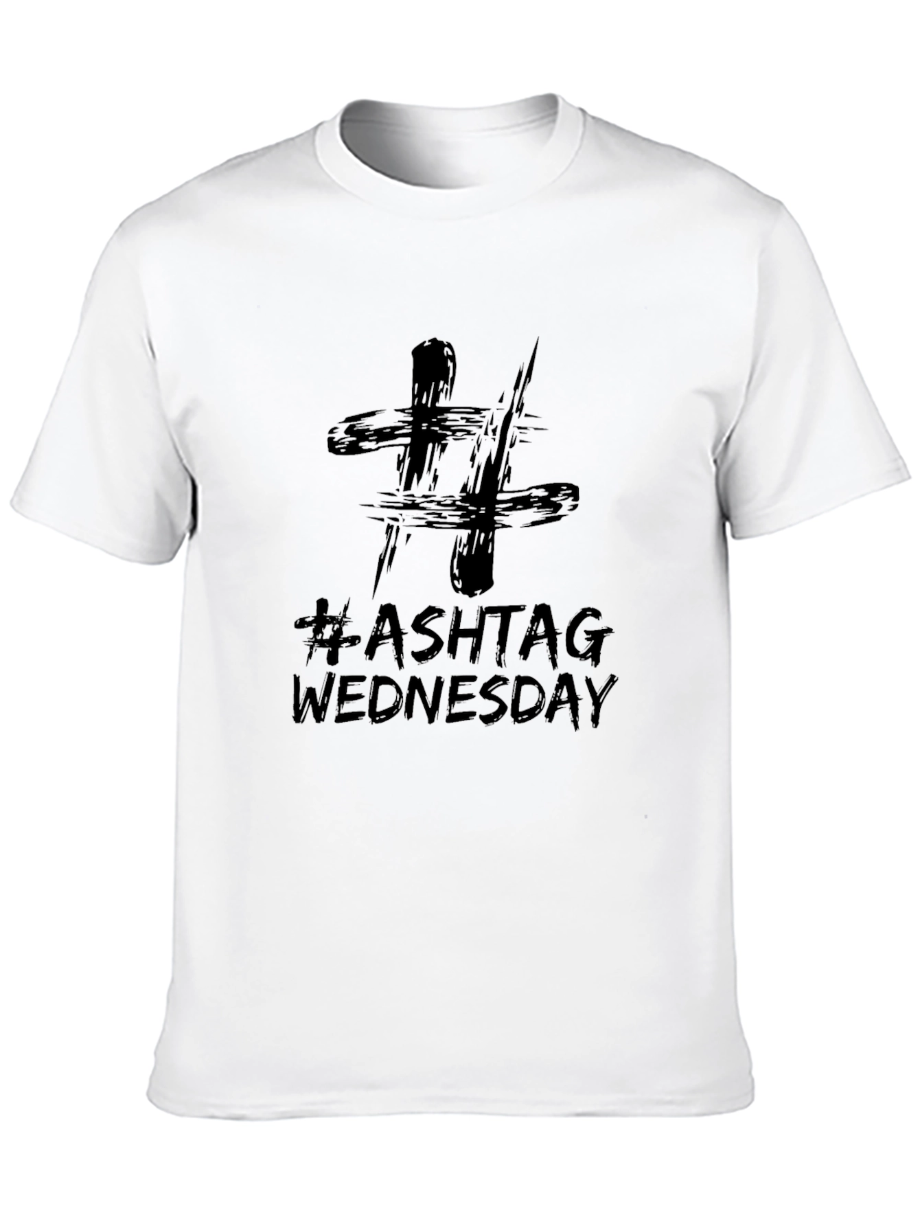 Black Hashtag Wednesday Black T-Shirt view 10