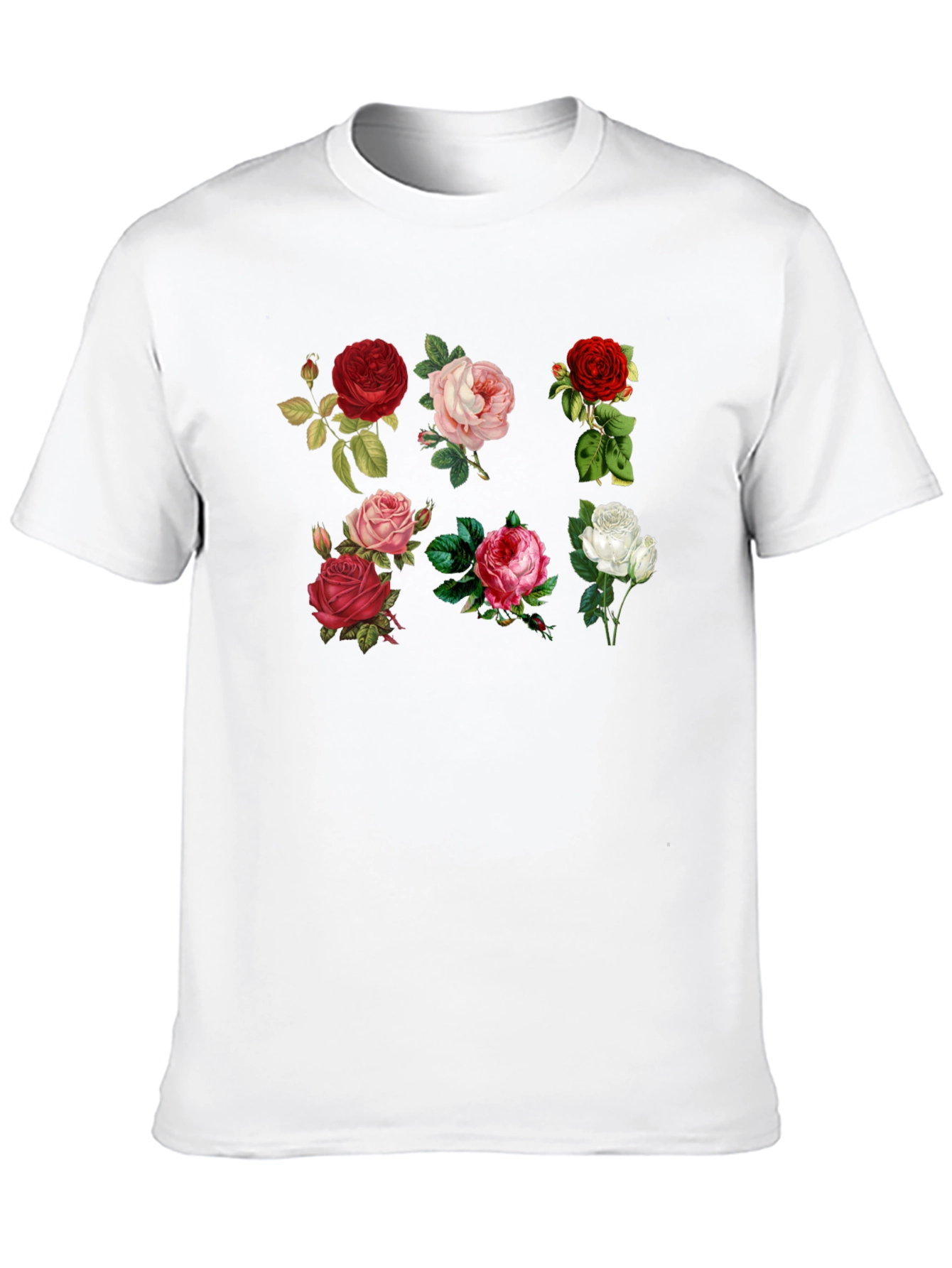 Black Floral Roses Graphic Print T-Shirt view 10