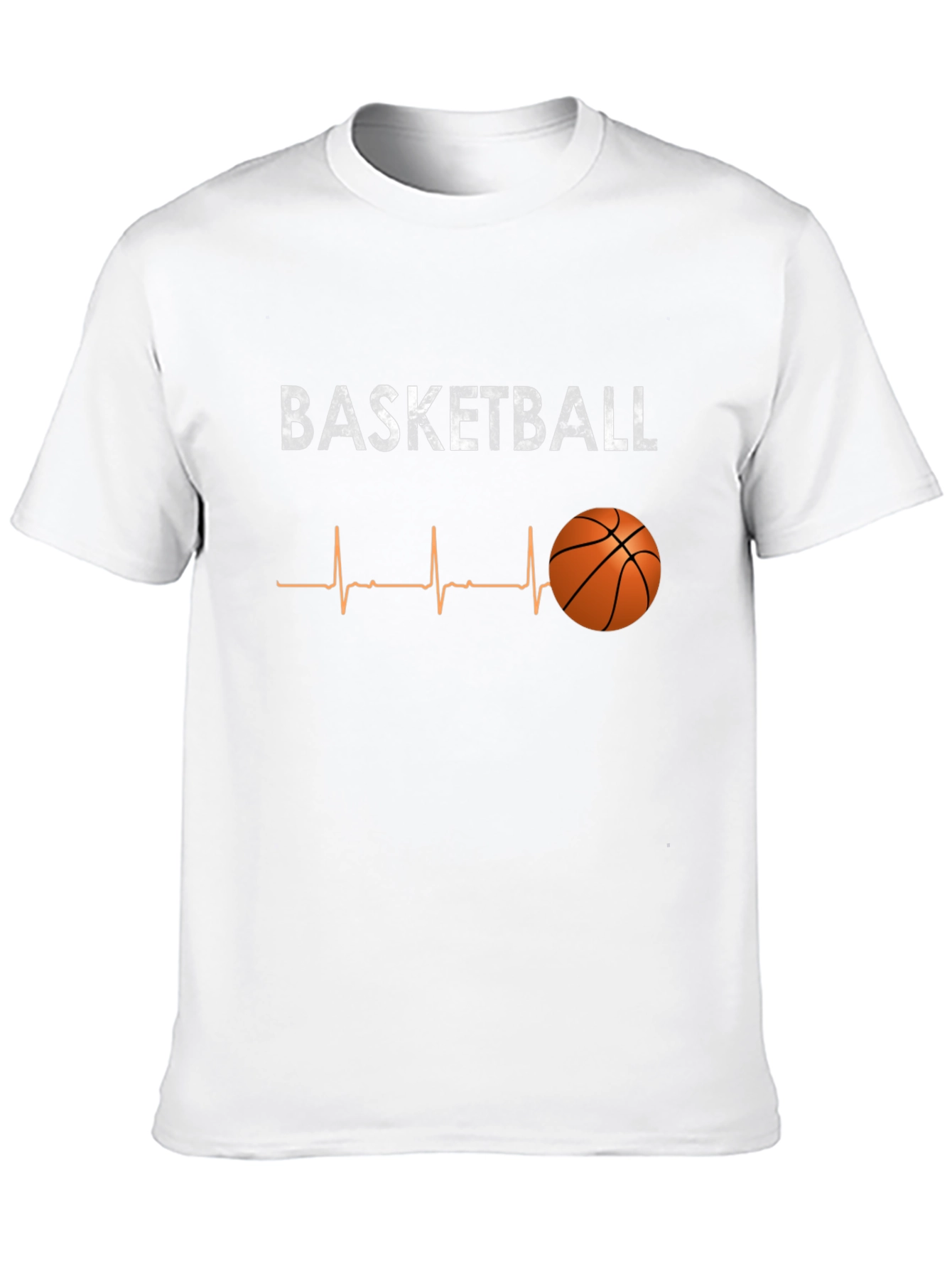 Black Basketball Heartbeat T-Shirt - Black Graphic Tee view 10