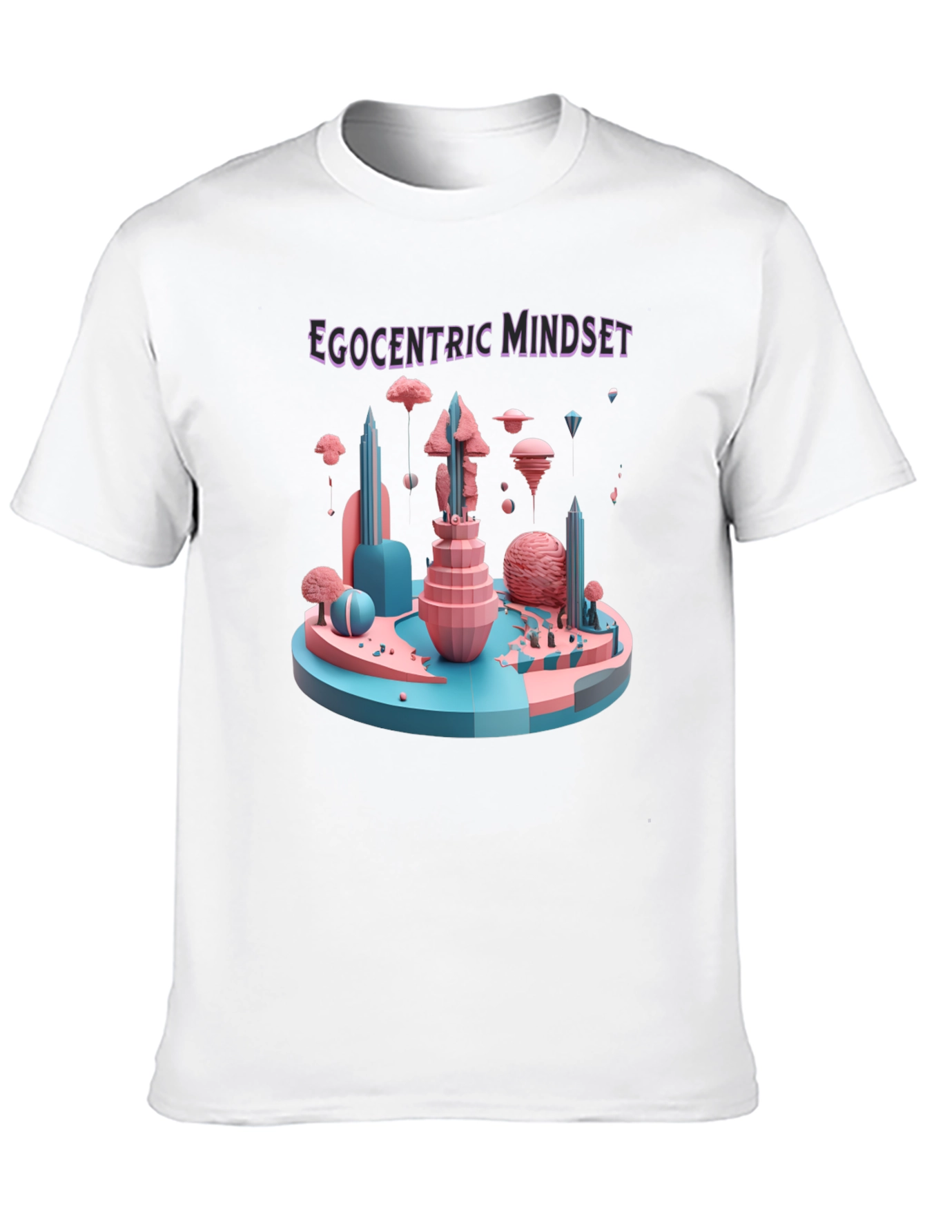 Black Egocentric Mindset Graphic Tee view 10