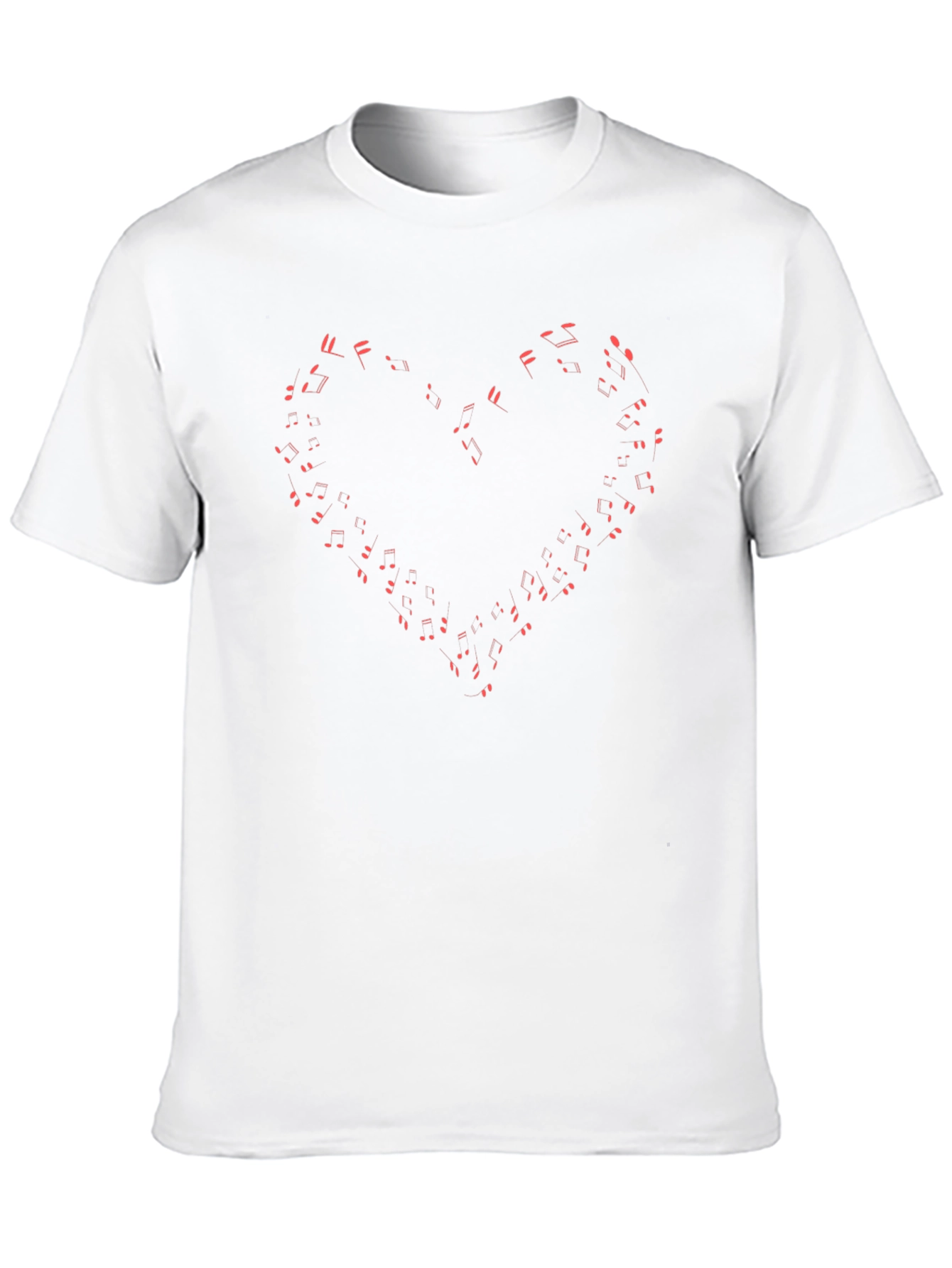 Black Music Note Heart T-Shirt view 10