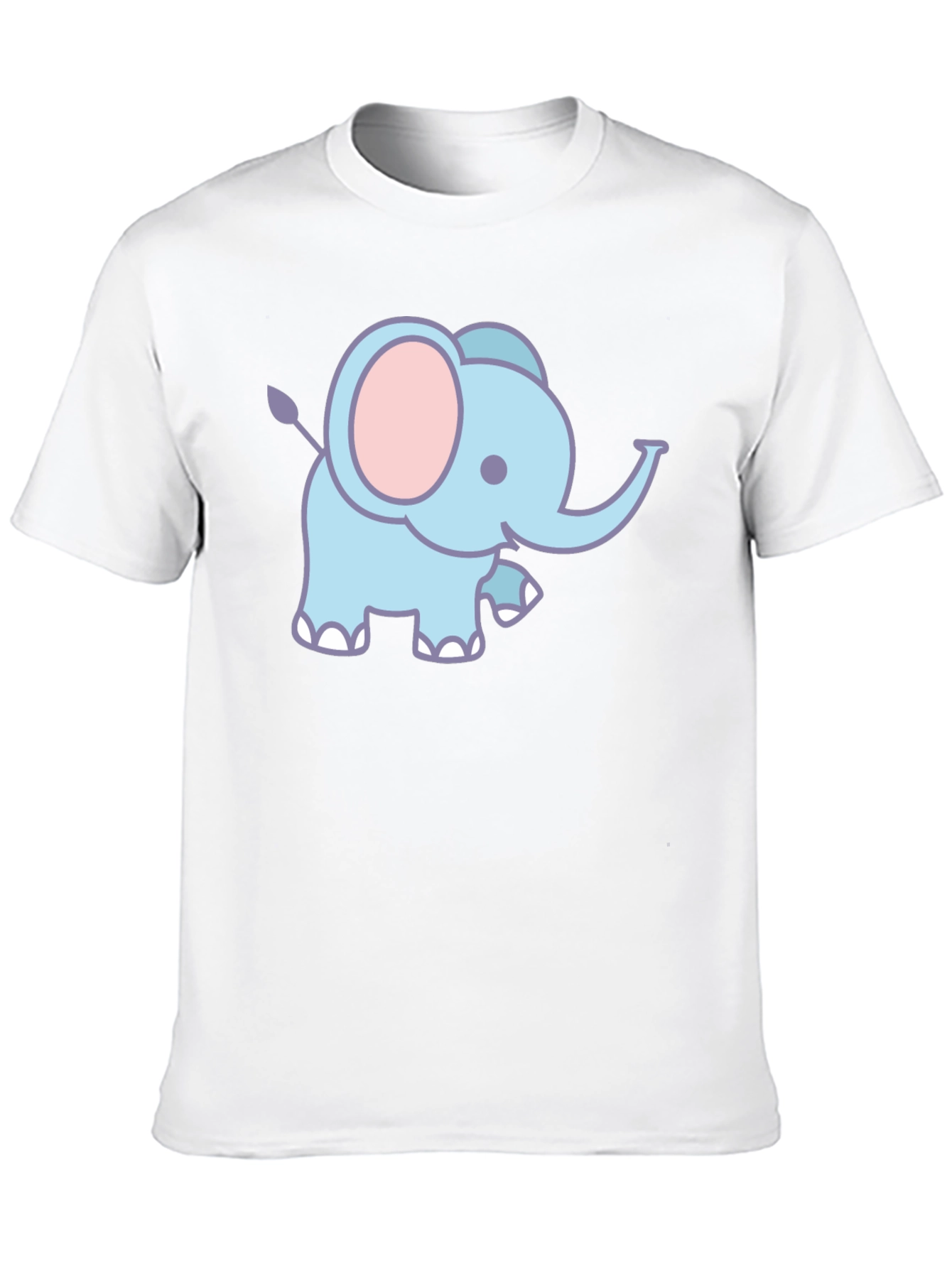 Black Cute Elephant Graphic T-Shirt - Black view 10