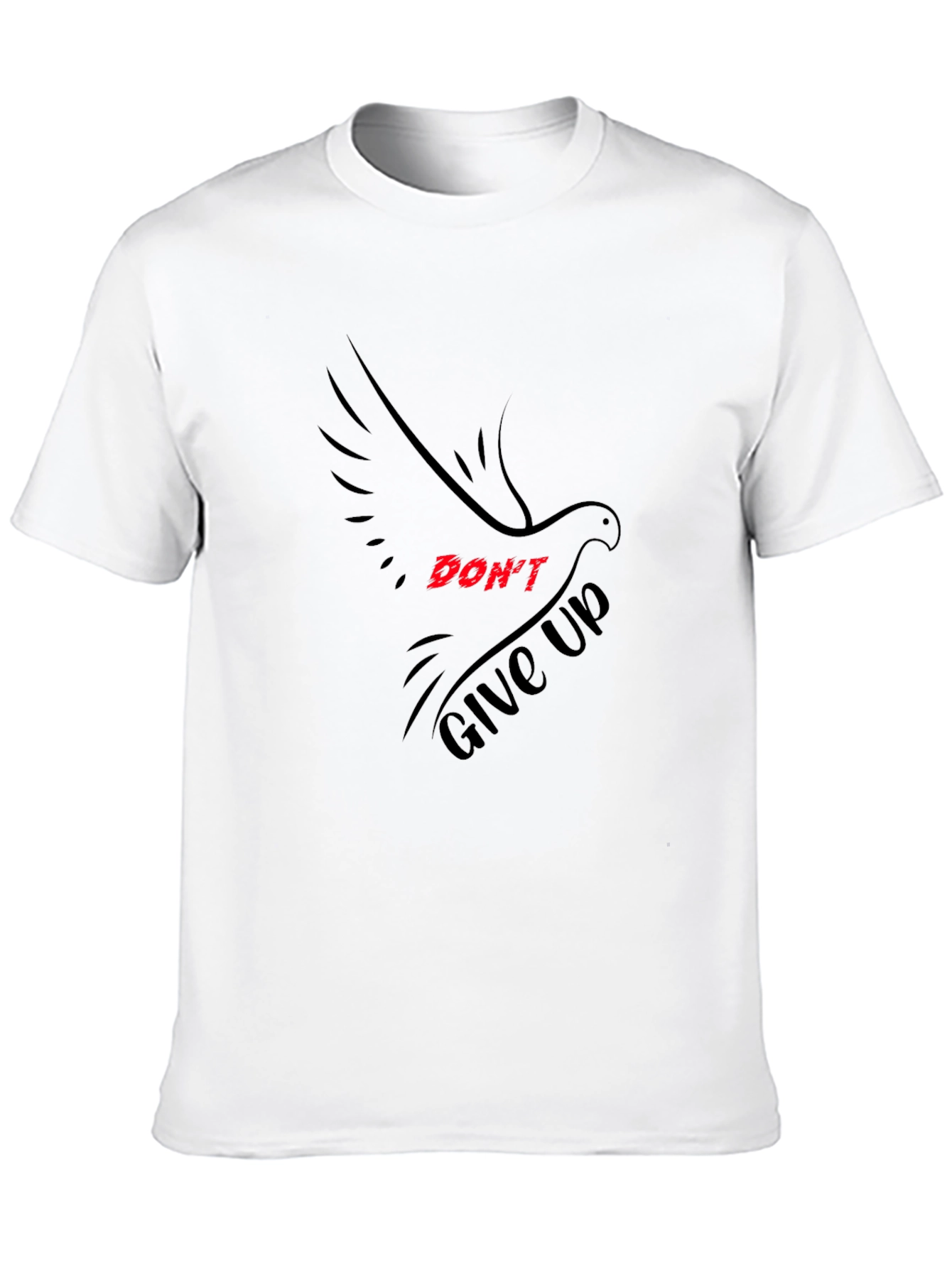 Black Don't Give Up Dove Graphic T-Shirt view 10