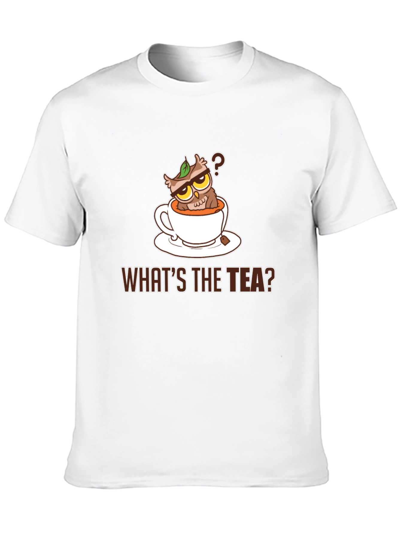 Black What's The Tea Owl Graphic Tee view 10