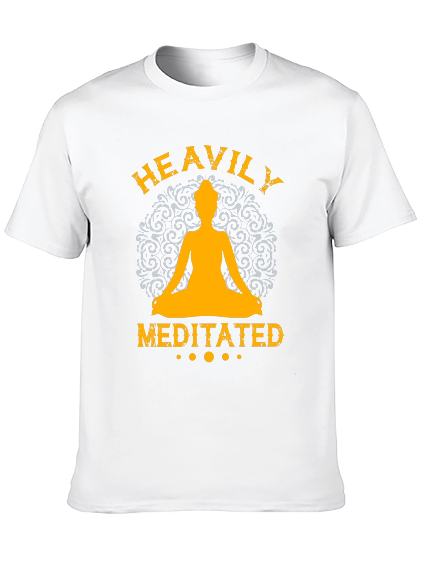 Black Heavily Meditated Black Graphic T-Shirt view 10