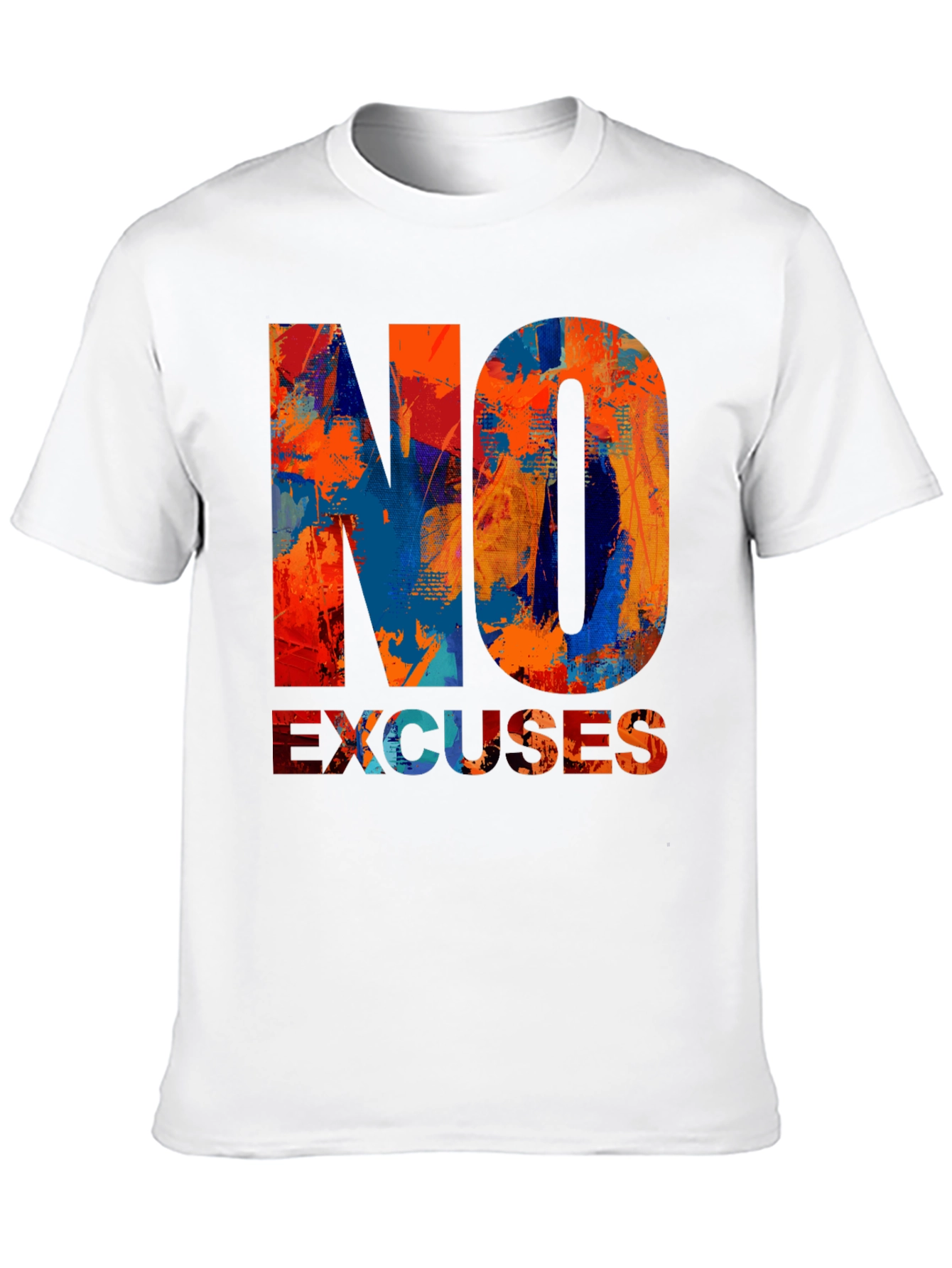 Black No Excuses Graphic T-Shirt - Motivational Design view 10