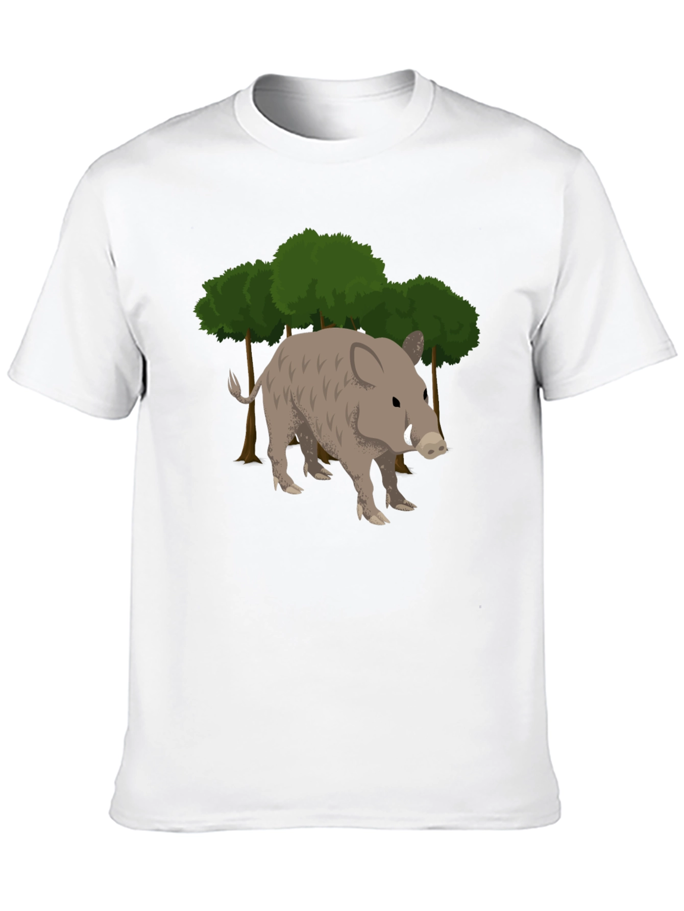 Black Wild Boar Graphic Tee - Black Cotton T-Shirt view 10