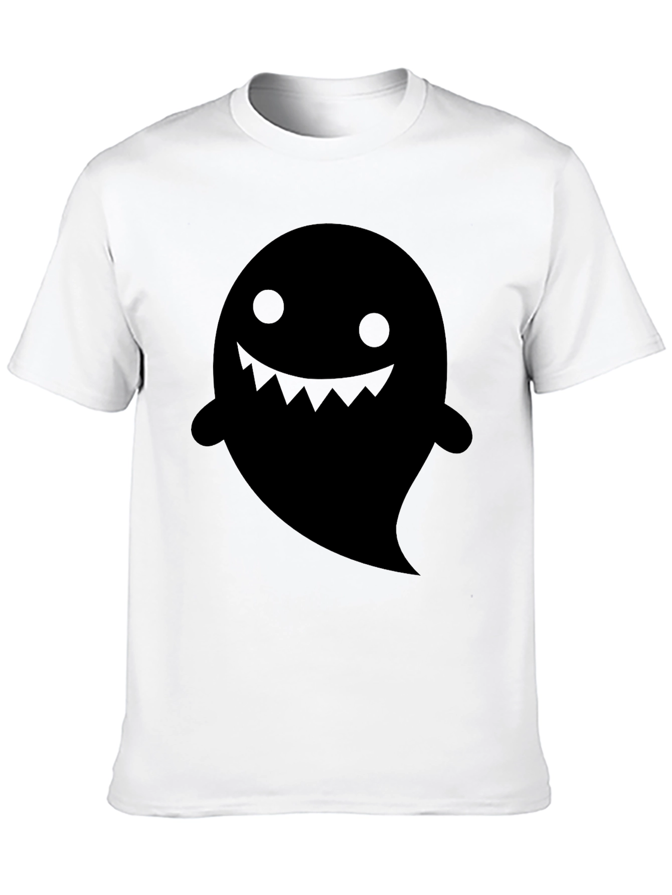 Black Spooky Ghost Graphic Tee - Black view 10