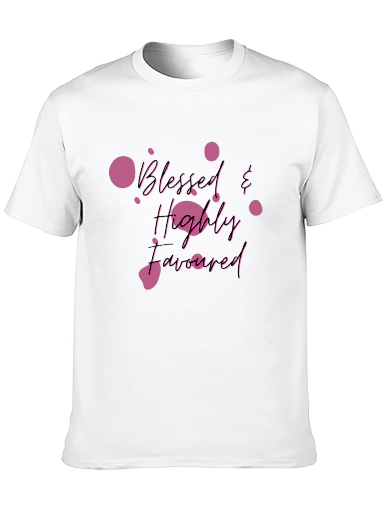 Black Blessed & Highly Favored Black T-Shirt view 10