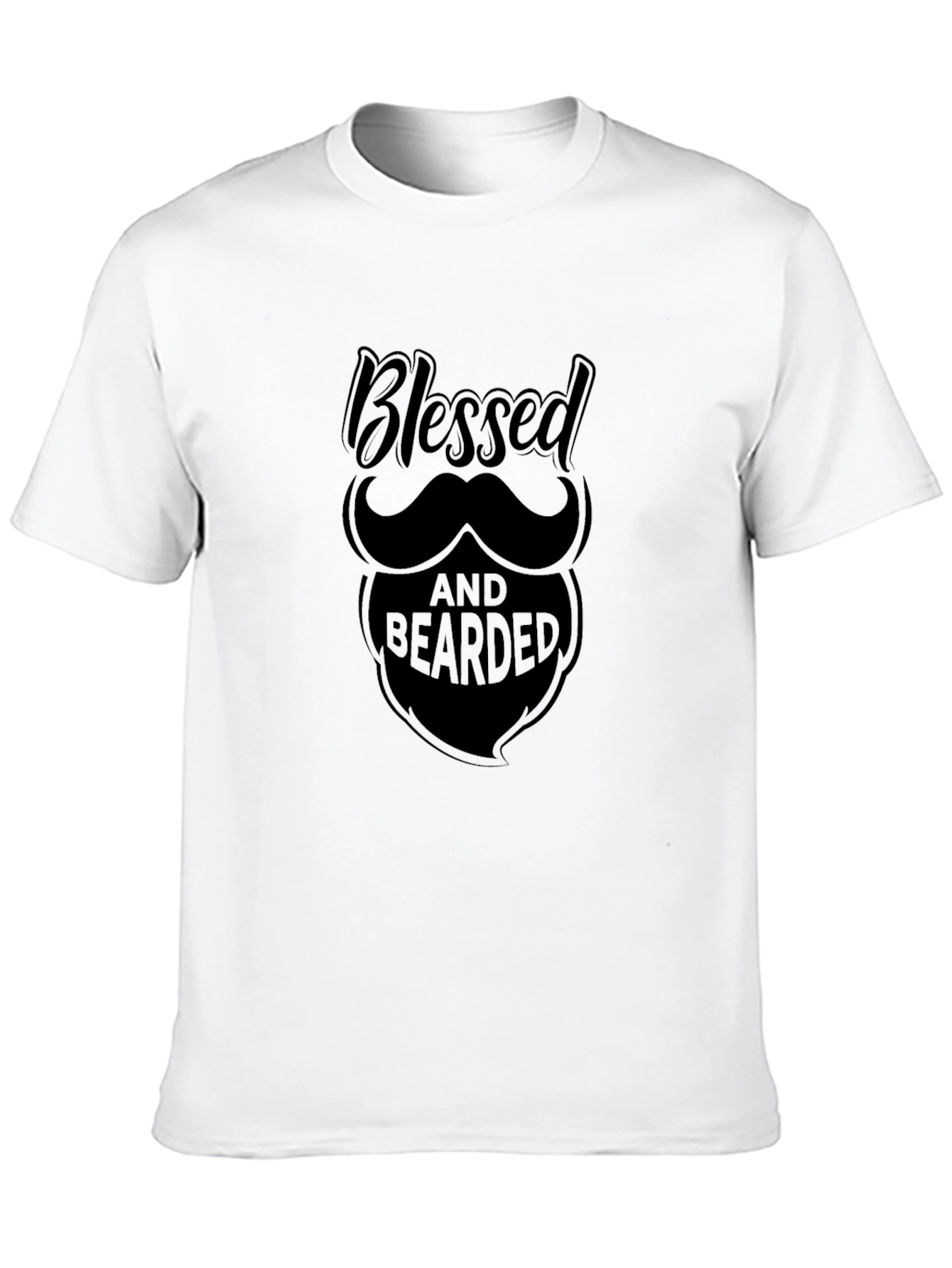 Black Blessed and Bearded Graphic T-Shirt - Black view 10