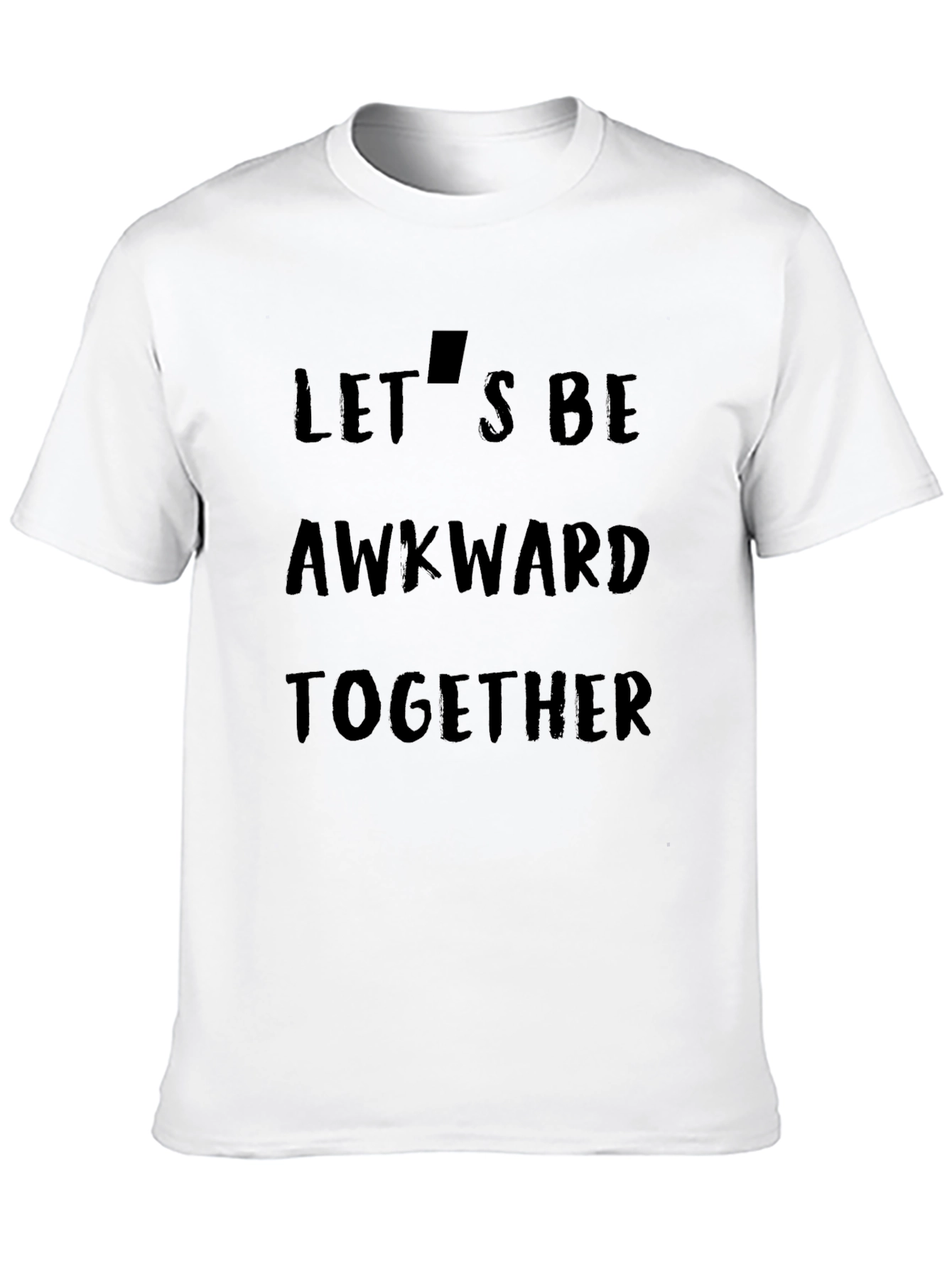 Black Awkward Together Graphic Tee - Black Cotton T-Shirt view 10