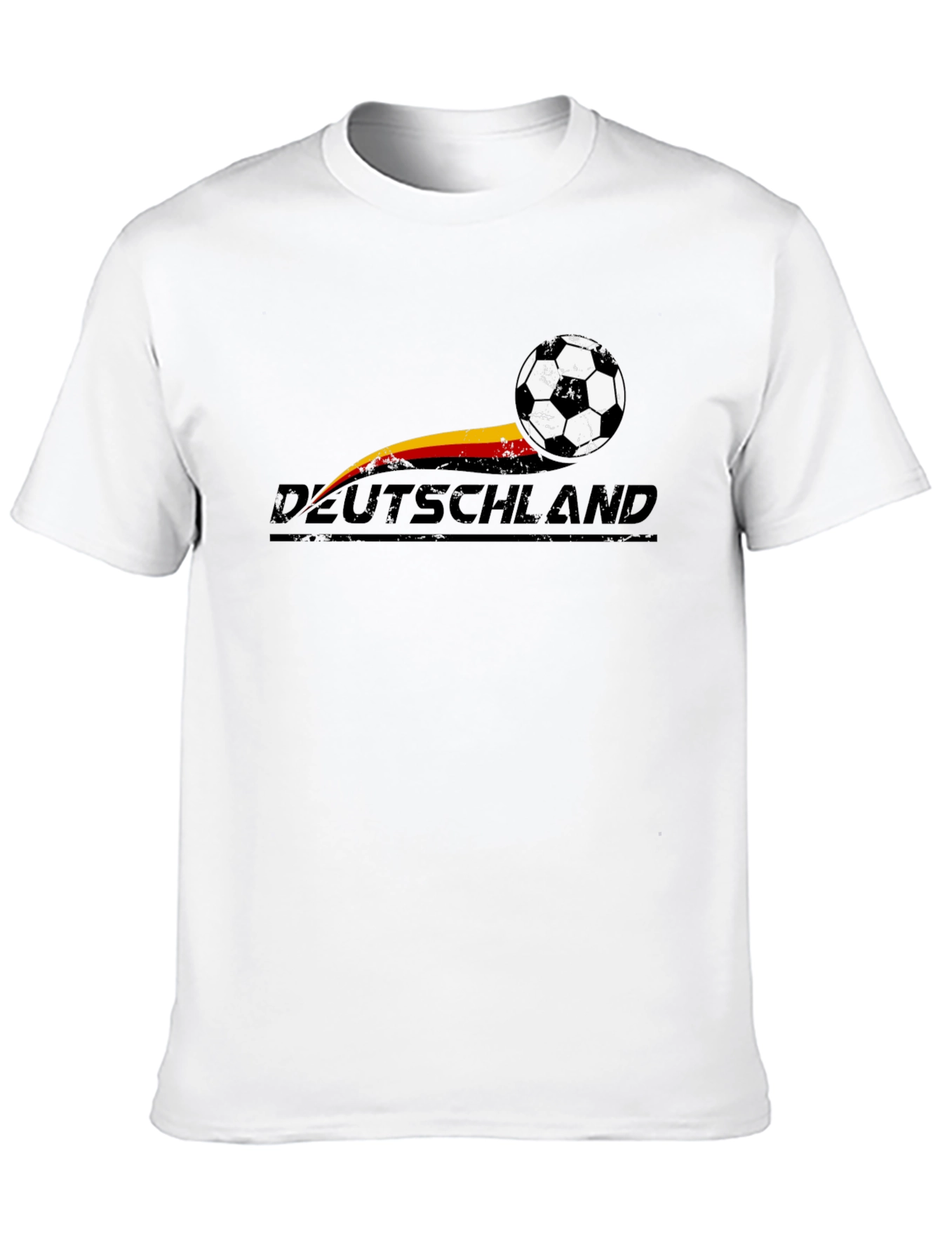 Black Deutschland Soccer Ball T-Shirt - German Pride view 10