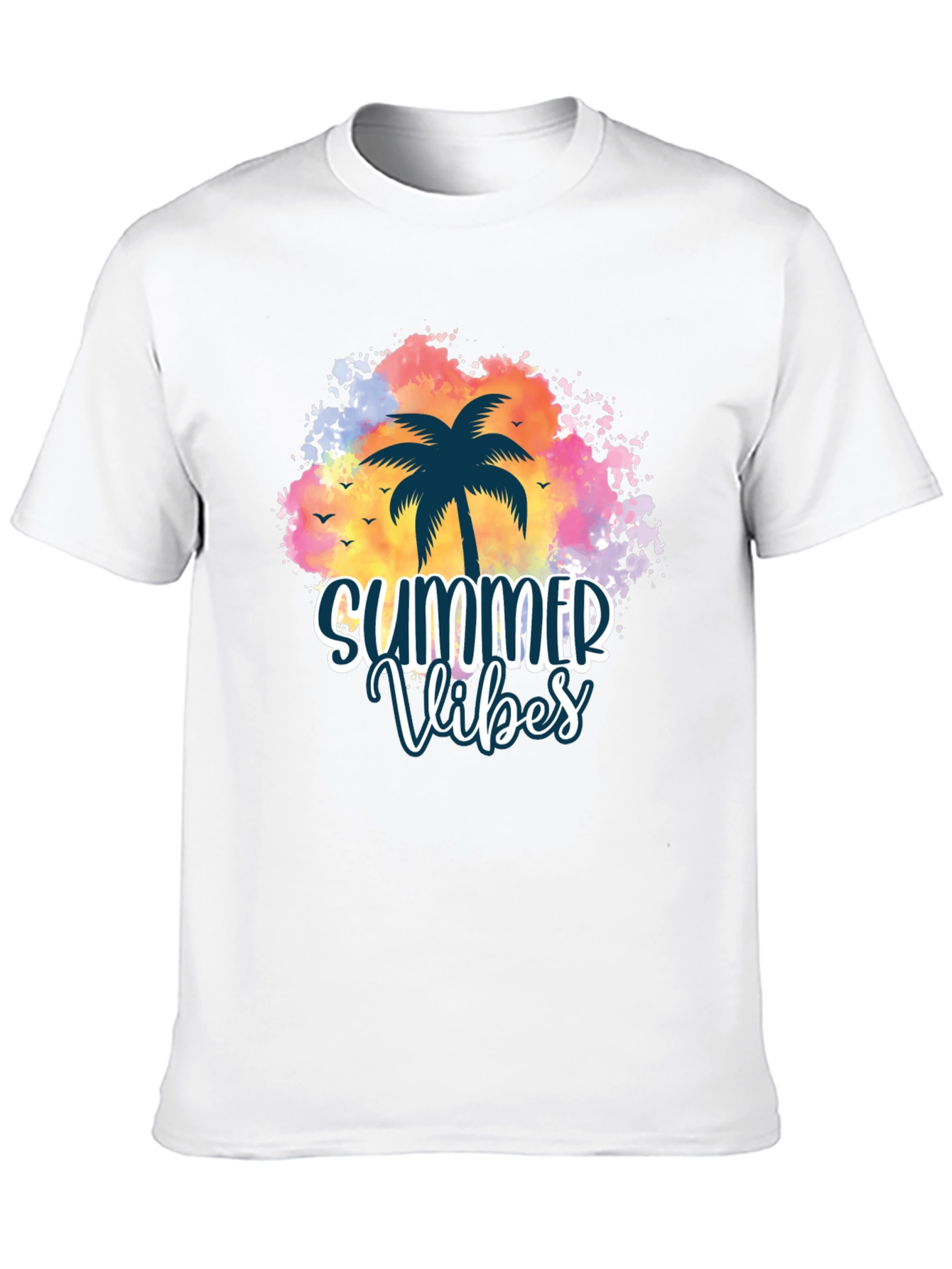 Summer Vibes Palm Tree Graphic Tee - 10