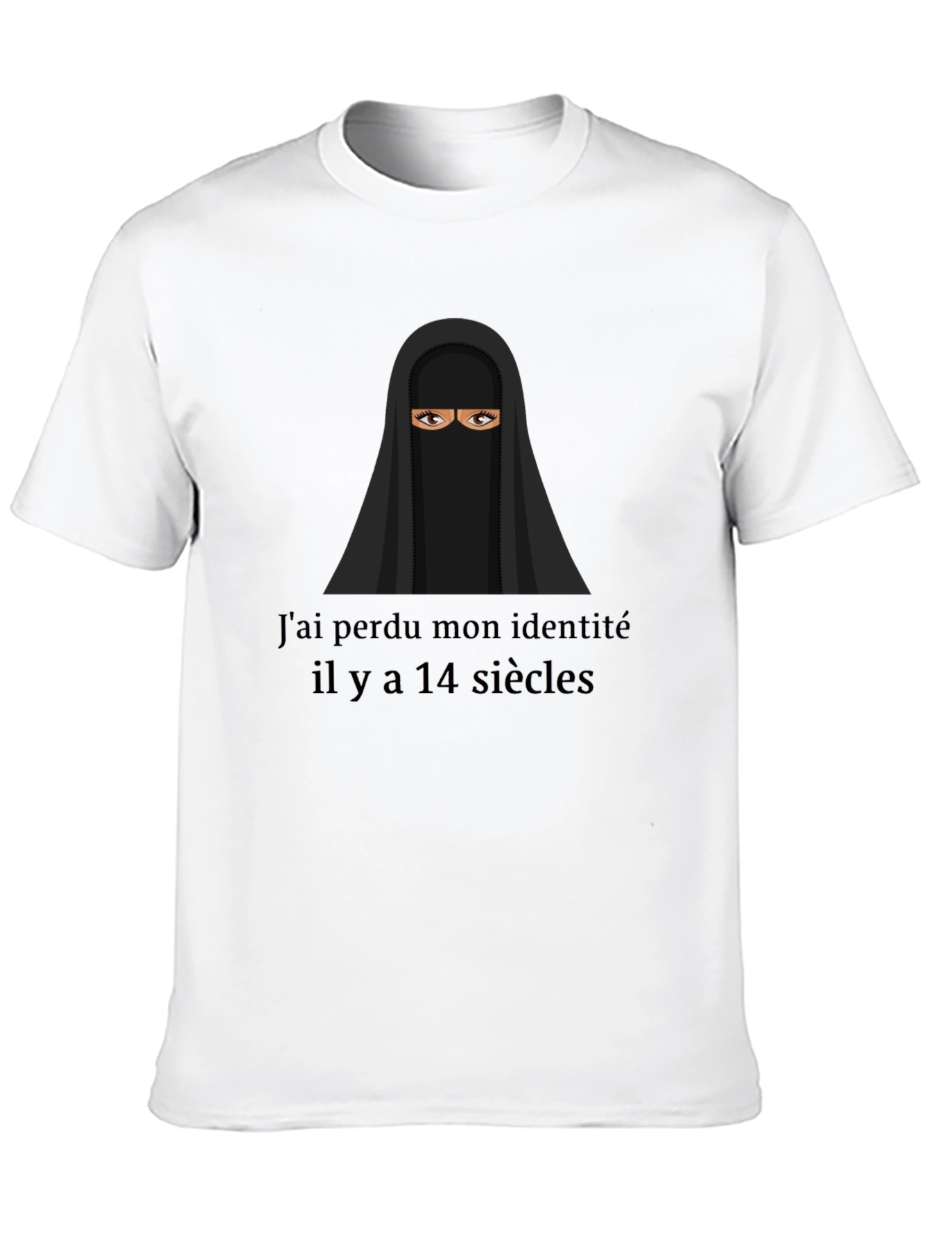 Black Veiled Identity Tee - Unisex Cotton T-Shirt view 10