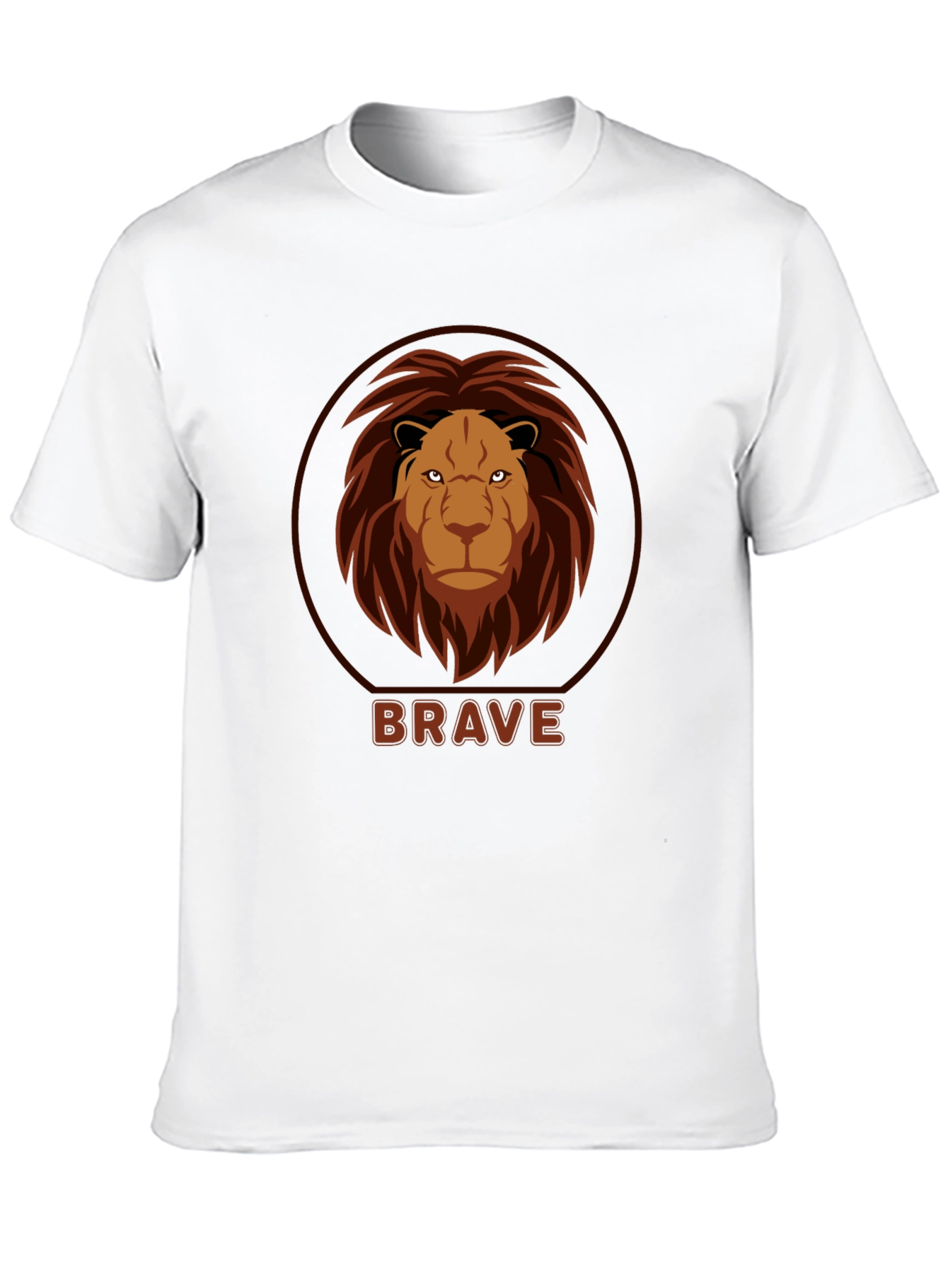 Black Brave Lion Graphic Black T-Shirt view 10
