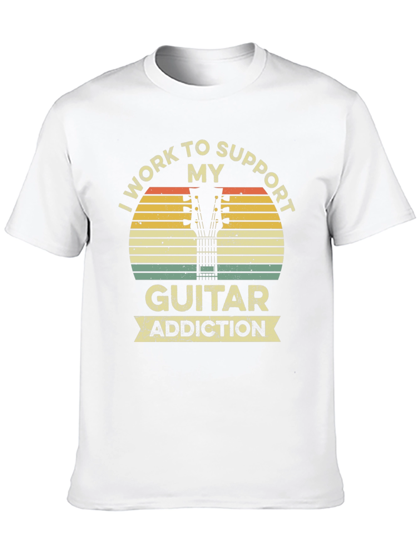 Black Guitar Addiction T-Shirt view 10