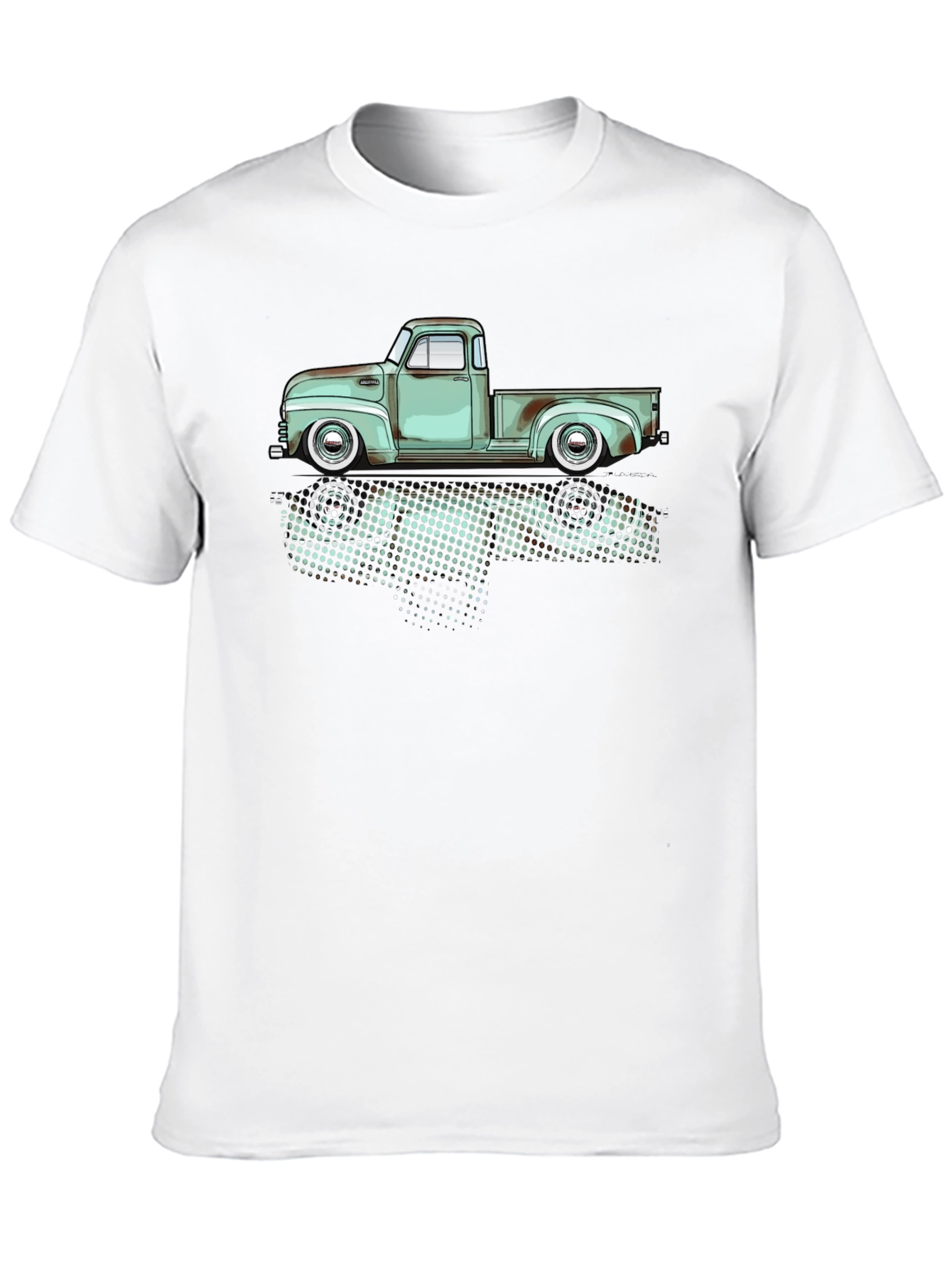 Black Vintage Truck Graphic Tee - Classic Style view 10