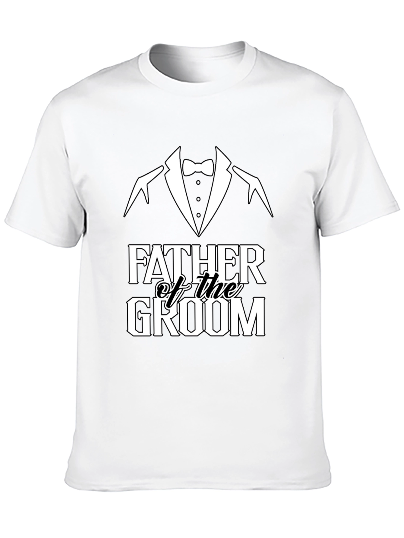 Father of the Groom Tuxedo T-Shirt - Wedding Party Tee - 10