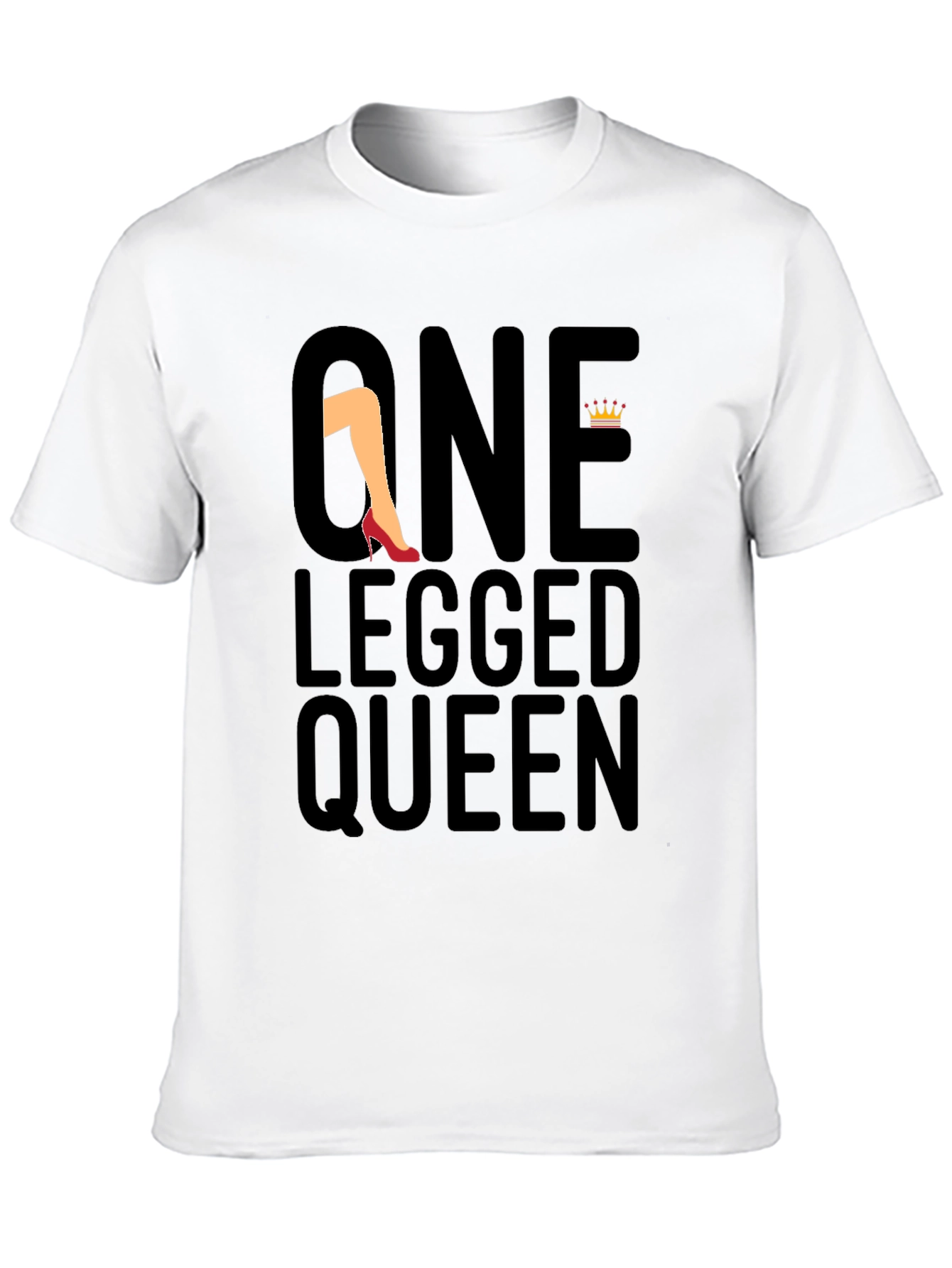 Black One Legged Queen Black Graphic Tee view 10