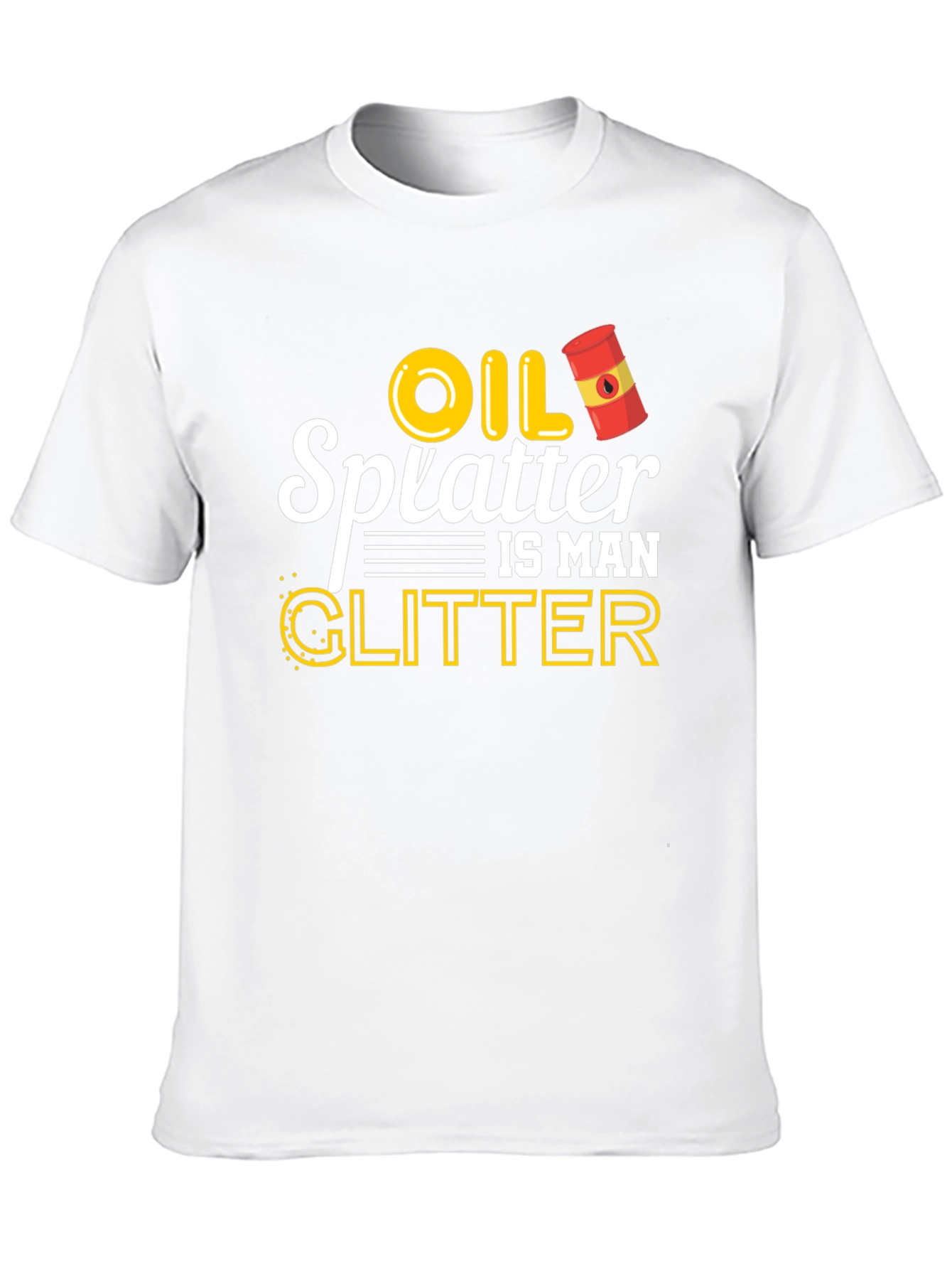 Black Oil Splatter is Man Glitter Graphic T-Shirt view 10