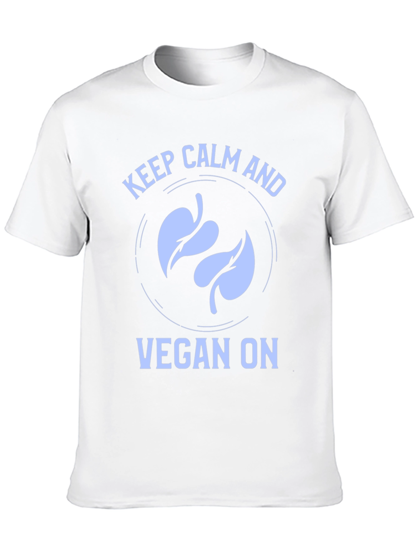 Black Keep Calm and Vegan On T-Shirt view 10