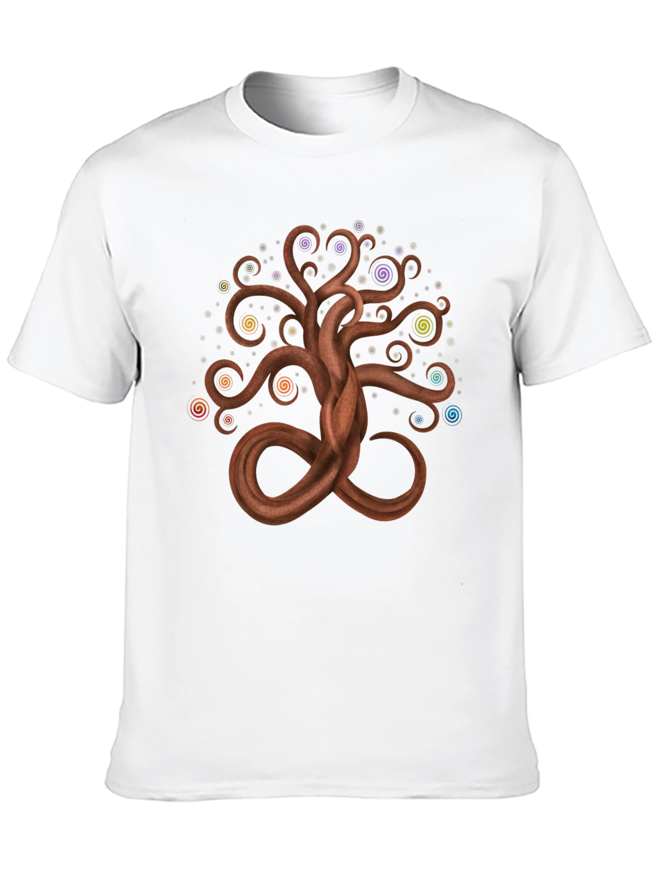 Black Spiral Tree of Life Graphic T-Shirt view 10
