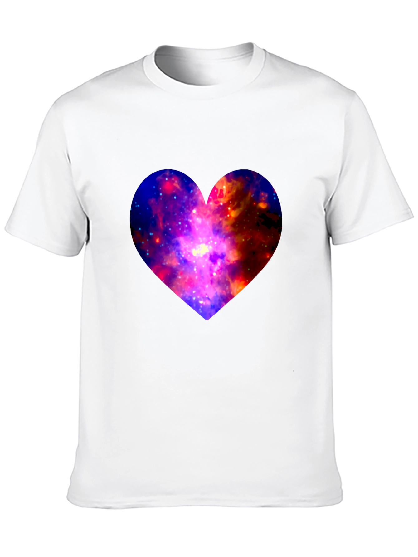 Black Galaxy Heart Graphic Tee - Modern Black T-Shirt view 10