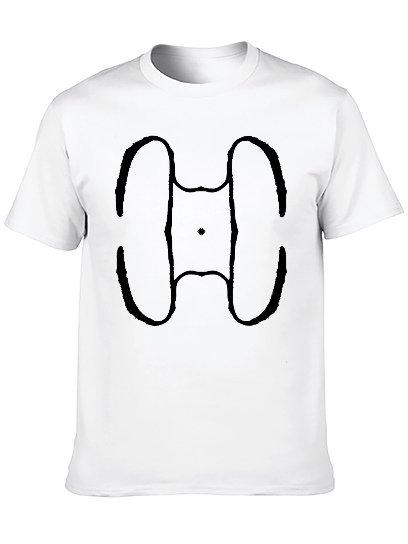 Black Abstract Graphic Print Black T-Shirt view 10