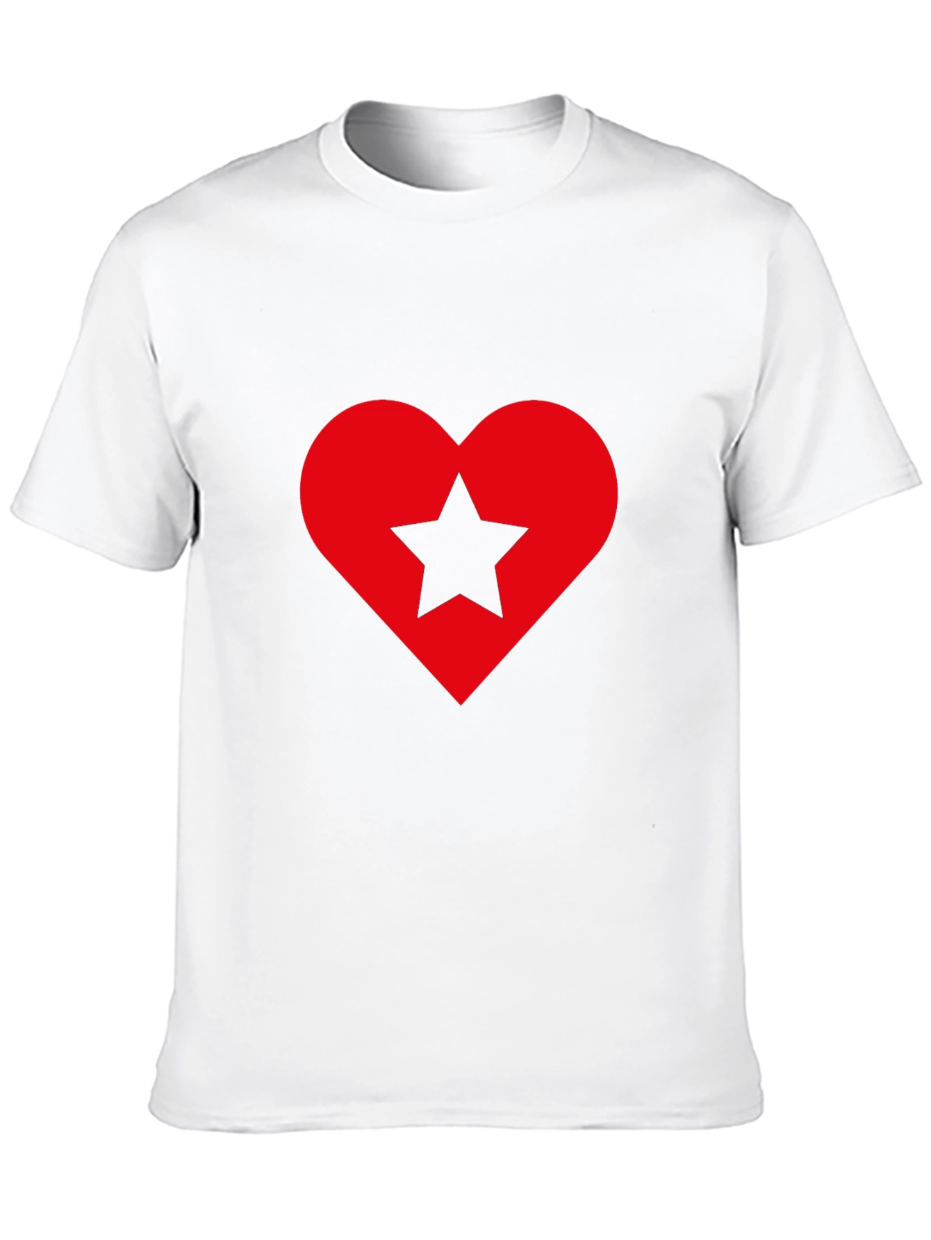 Black Heart Star Graphic Tee - Soft Black Cotton Shirt view 10